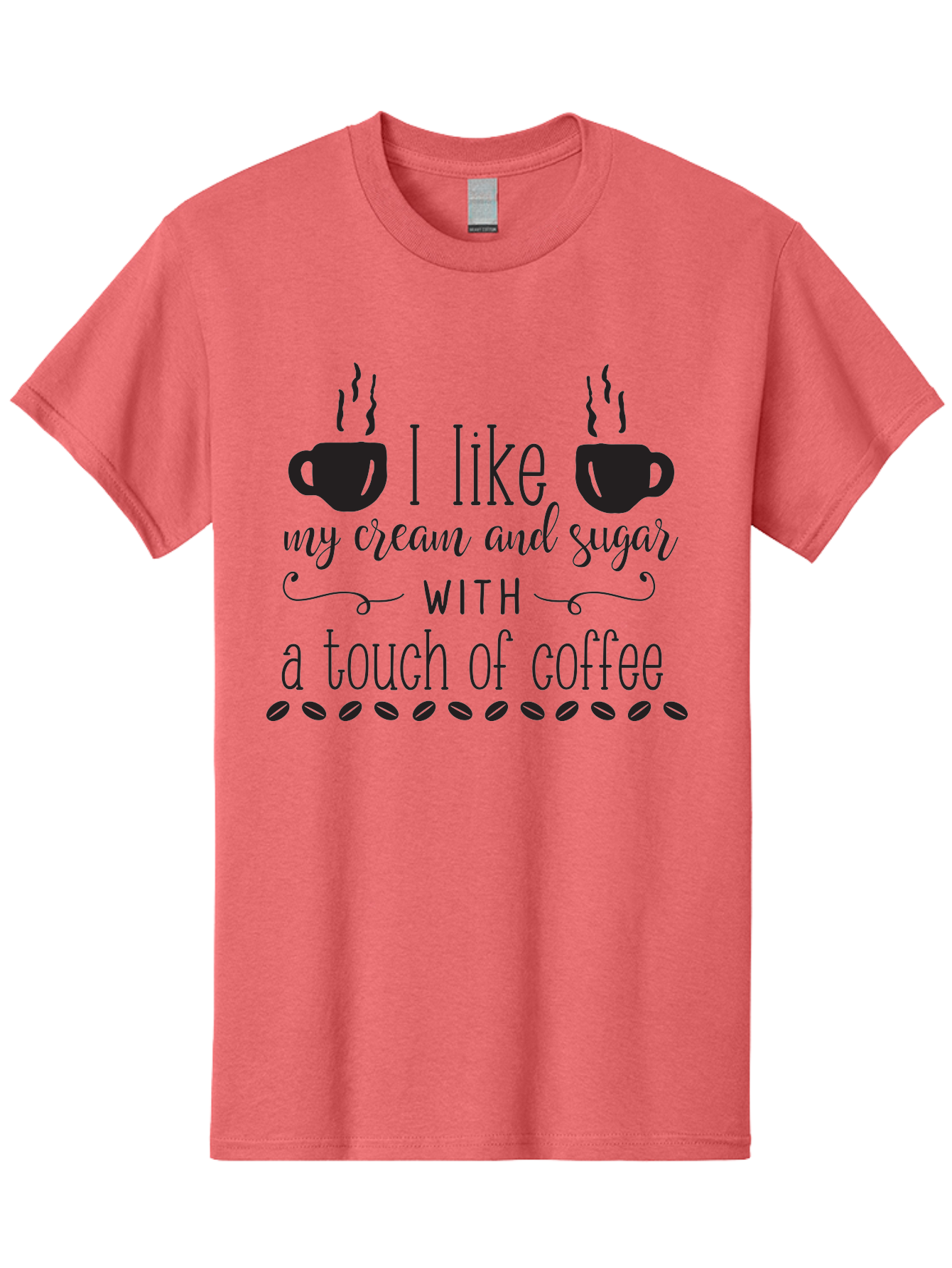 I-Like-My-Cream-And-Sugar Men'S Graphic Tee, 100% Cotton, Comfortable Casual Summer Wear, Machine Washable, Coffee Quote, Funny Coffee Sayings, Coffee Humor, Coffee Lover, Coffee Addiction, Morning Motivation, Coffee Beans, Steaming Cups Aac851 9