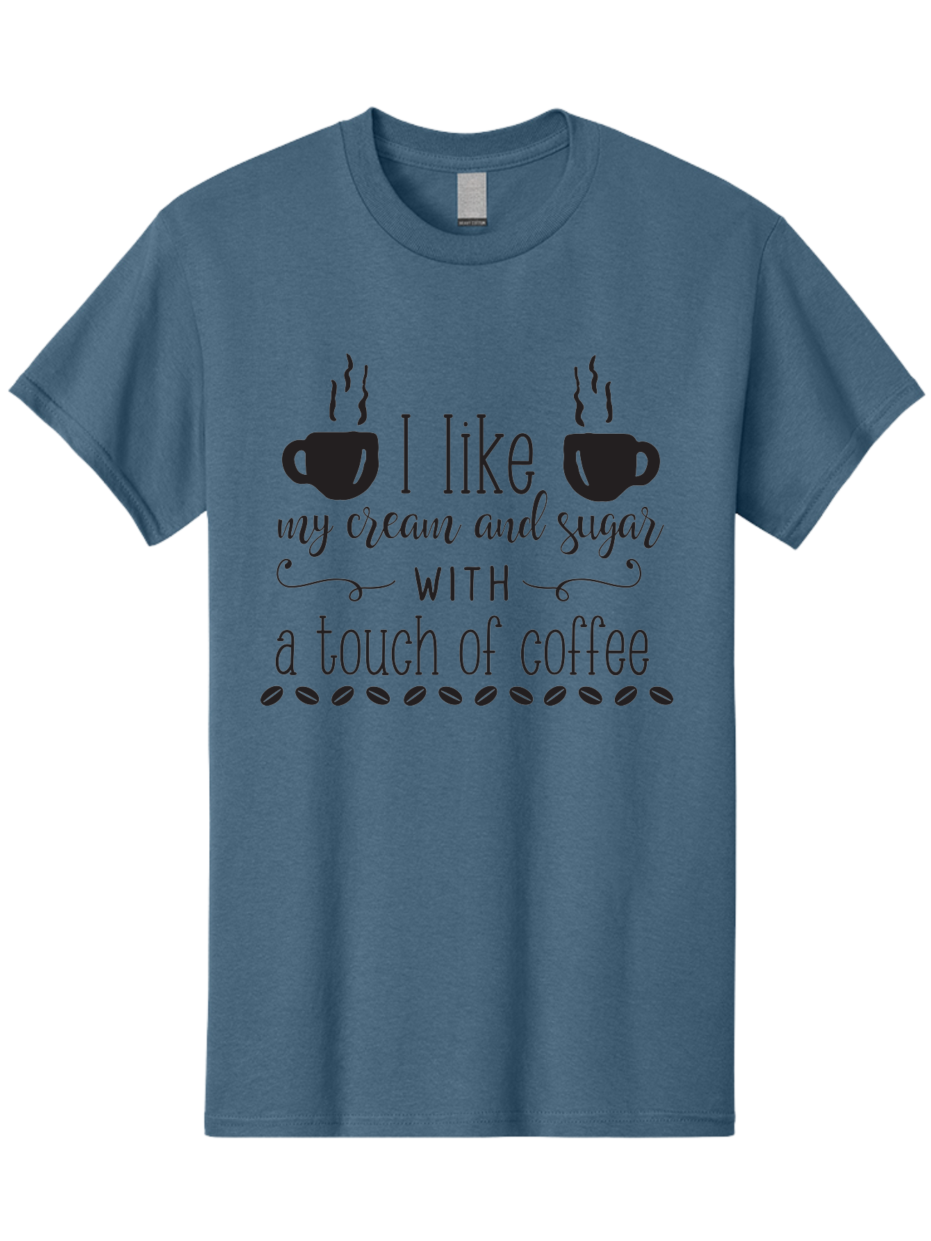 I-Like-My-Cream-And-Sugar Men'S Graphic Tee, 100% Cotton, Comfortable Casual Summer Wear, Machine Washable, Coffee Quote, Funny Coffee Sayings, Coffee Humor, Coffee Lover, Coffee Addiction, Morning Motivation, Coffee Beans, Steaming Cups Aac851 13