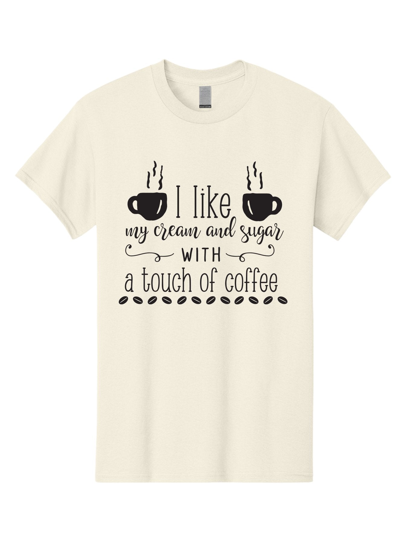 I-Like-My-Cream-And-Sugar Men'S Graphic Tee, 100% Cotton, Comfortable Casual Summer Wear, Machine Washable, Coffee Quote, Funny Coffee Sayings, Coffee Humor, Coffee Lover, Coffee Addiction, Morning Motivation, Coffee Beans, Steaming Cups Aac851 13