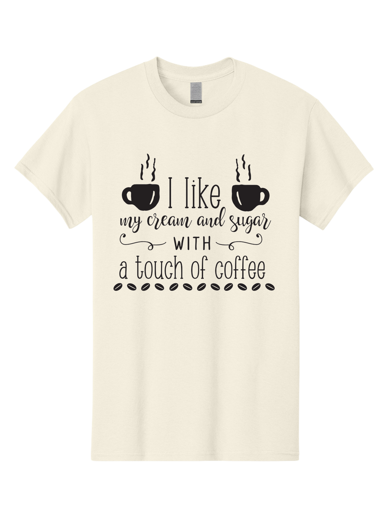I-Like-My-Cream-And-Sugar Men'S Graphic Tee, 100% Cotton, Comfortable Casual Summer Wear, Machine Washable, Coffee Quote, Funny Coffee Sayings, Coffee Humor, Coffee Lover, Coffee Addiction, Morning Motivation, Coffee Beans, Steaming Cups Aac851 29