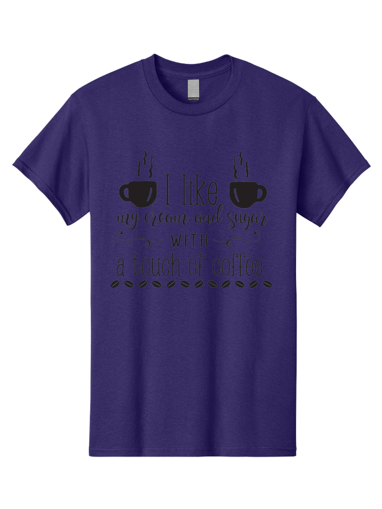 I-Like-My-Cream-And-Sugar Men'S Graphic Tee, 100% Cotton, Comfortable Casual Summer Wear, Machine Washable, Coffee Quote, Funny Coffee Sayings, Coffee Humor, Coffee Lover, Coffee Addiction, Morning Motivation, Coffee Beans, Steaming Cups Aac851 5