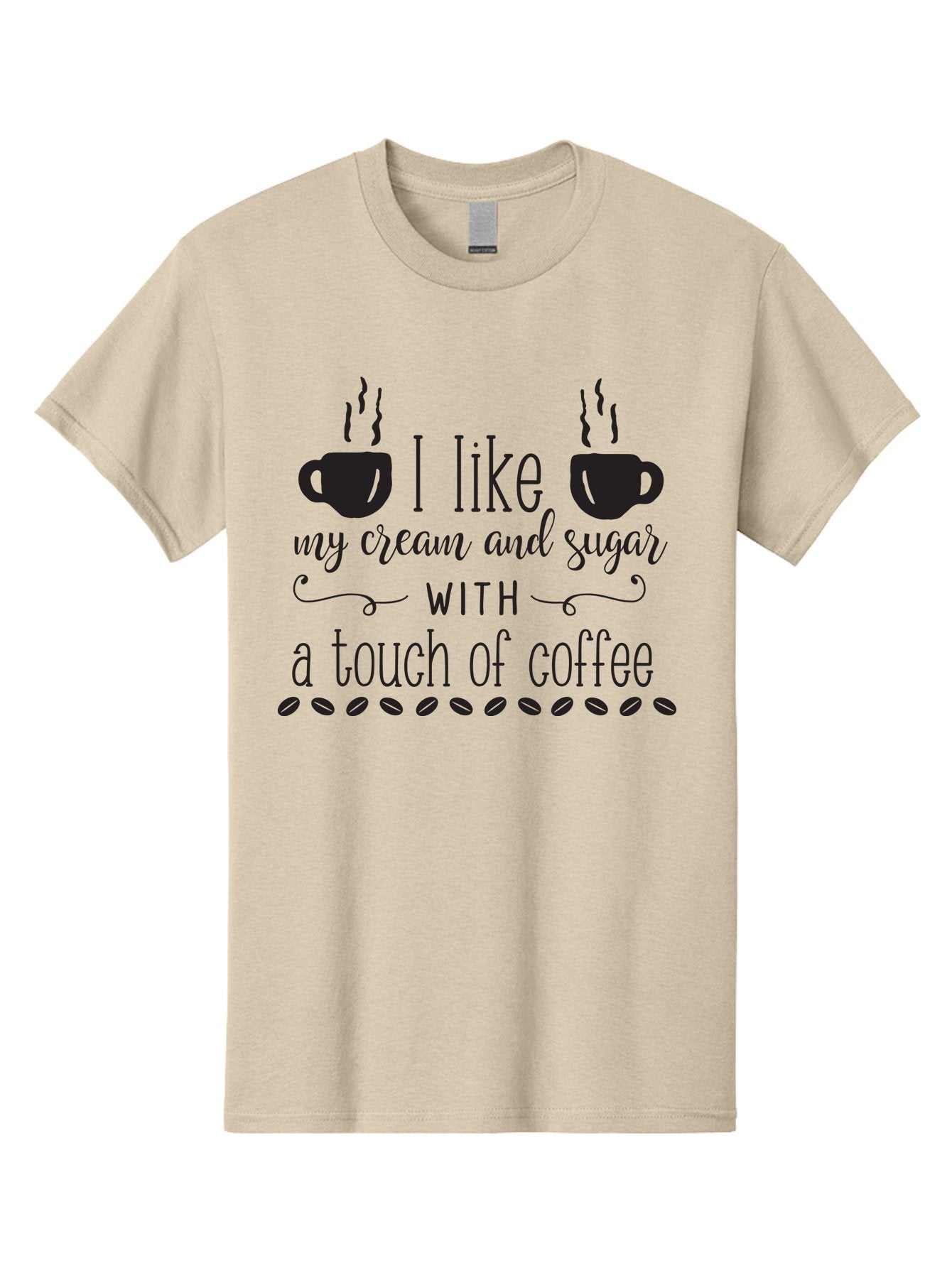 I-Like-My-Cream-And-Sugar Men'S Graphic Tee, 100% Cotton, Comfortable Casual Summer Wear, Machine Washable, Coffee Quote, Funny Coffee Sayings, Coffee Humor, Coffee Lover, Coffee Addiction, Morning Motivation, Coffee Beans, Steaming Cups Aac851 14