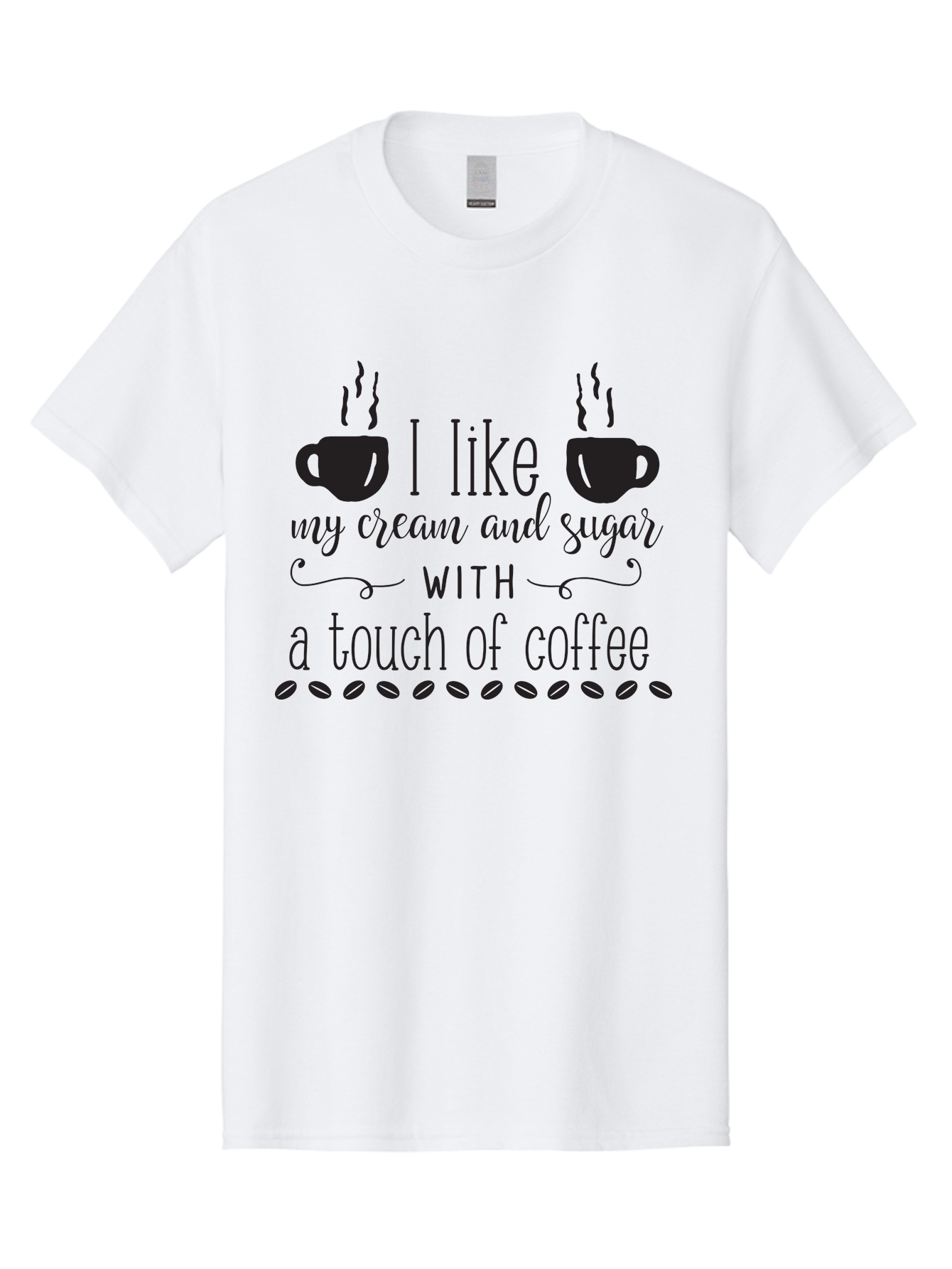 I-Like-My-Cream-And-Sugar Men'S Graphic Tee, 100% Cotton, Comfortable Casual Summer Wear, Machine Washable, Coffee Quote, Funny Coffee Sayings, Coffee Humor, Coffee Lover, Coffee Addiction, Morning Motivation, Coffee Beans, Steaming Cups Aac851 17