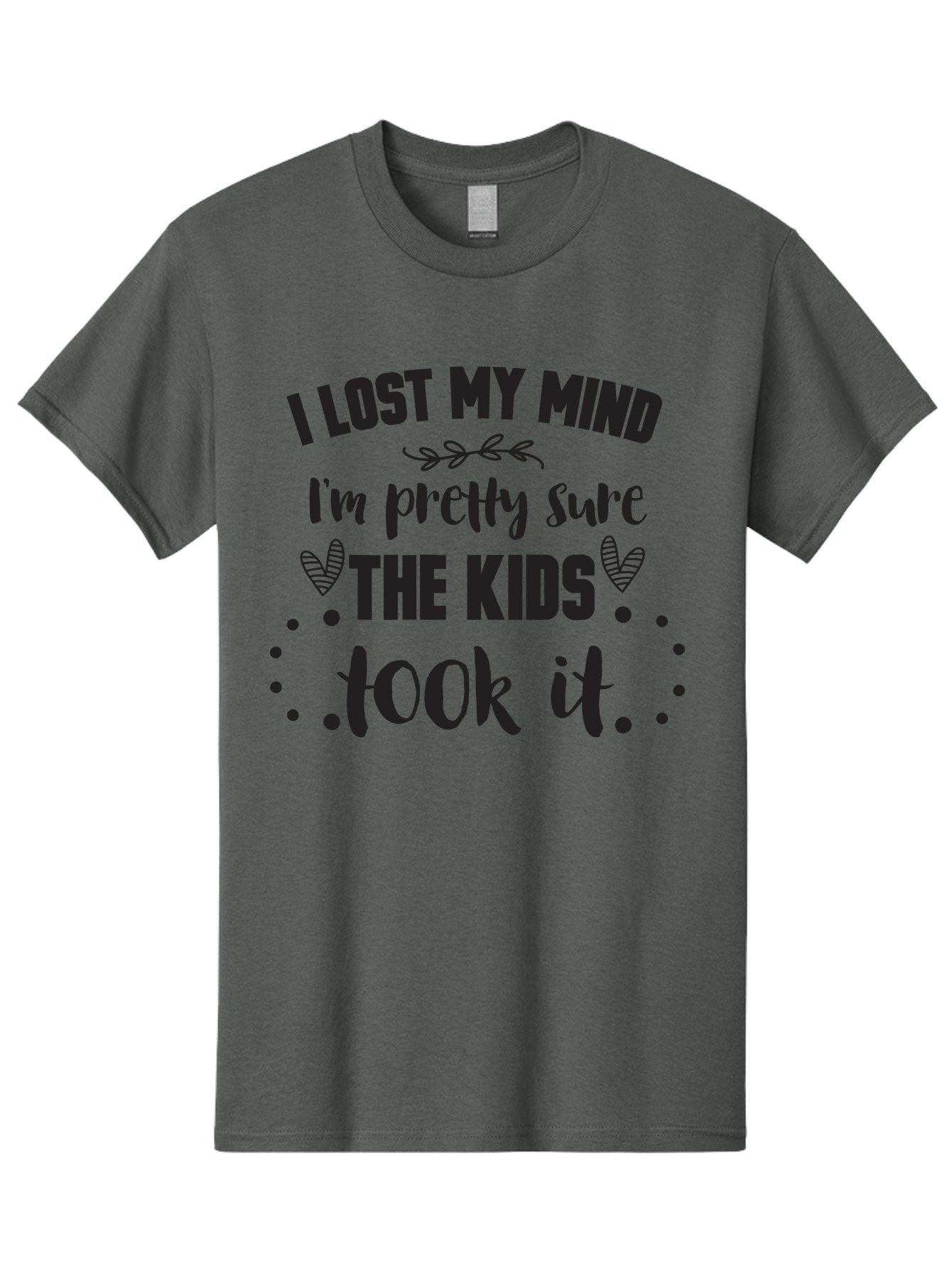 I-Lost-My-Mind Men'S Graphic Tee, 100% Cotton, Comfortable Casual Summer Wear, Machine Washable, Humorous Quote, Funny Saying, Parenting Humor, Mom Life, Childless Joke, Witty Phrase, Relatable Quote, Sarcastic Humor, Funny Quotes Aac854
