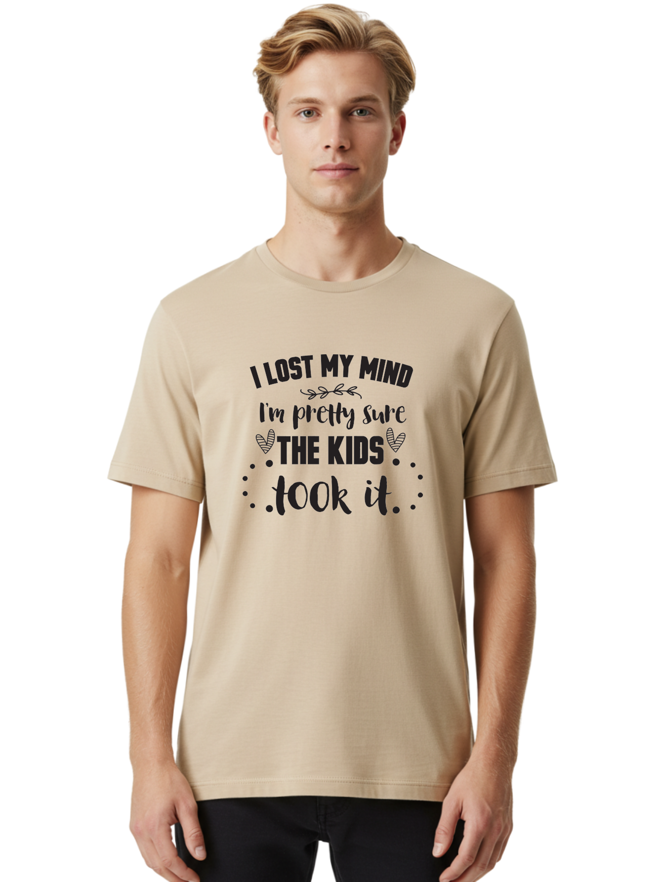 I-Lost-My-Mind Men'S Graphic Tee, 100% Cotton, Comfortable Casual Summer Wear, Machine Washable, Humorous Quote, Funny Saying, Parenting Humor, Mom Life, Childless Joke, Witty Phrase, Relatable Quote, Sarcastic Humor, Funny Quotes Aac854 6