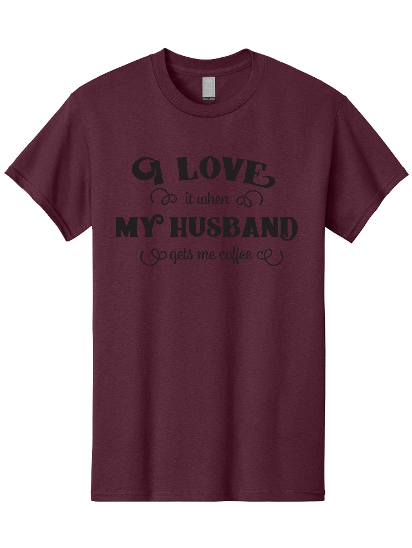 I-Love-My-Husband-Coffee Men'S Graphic Tee, 100% Cotton, Comfortable Casual Summer Wear, Machine Washable, Love Quote, Husband And Wife, Coffee Lover, Romance, Relationship Goals, Funny Saying, Cute Text, Love For Coffee Aac856 9