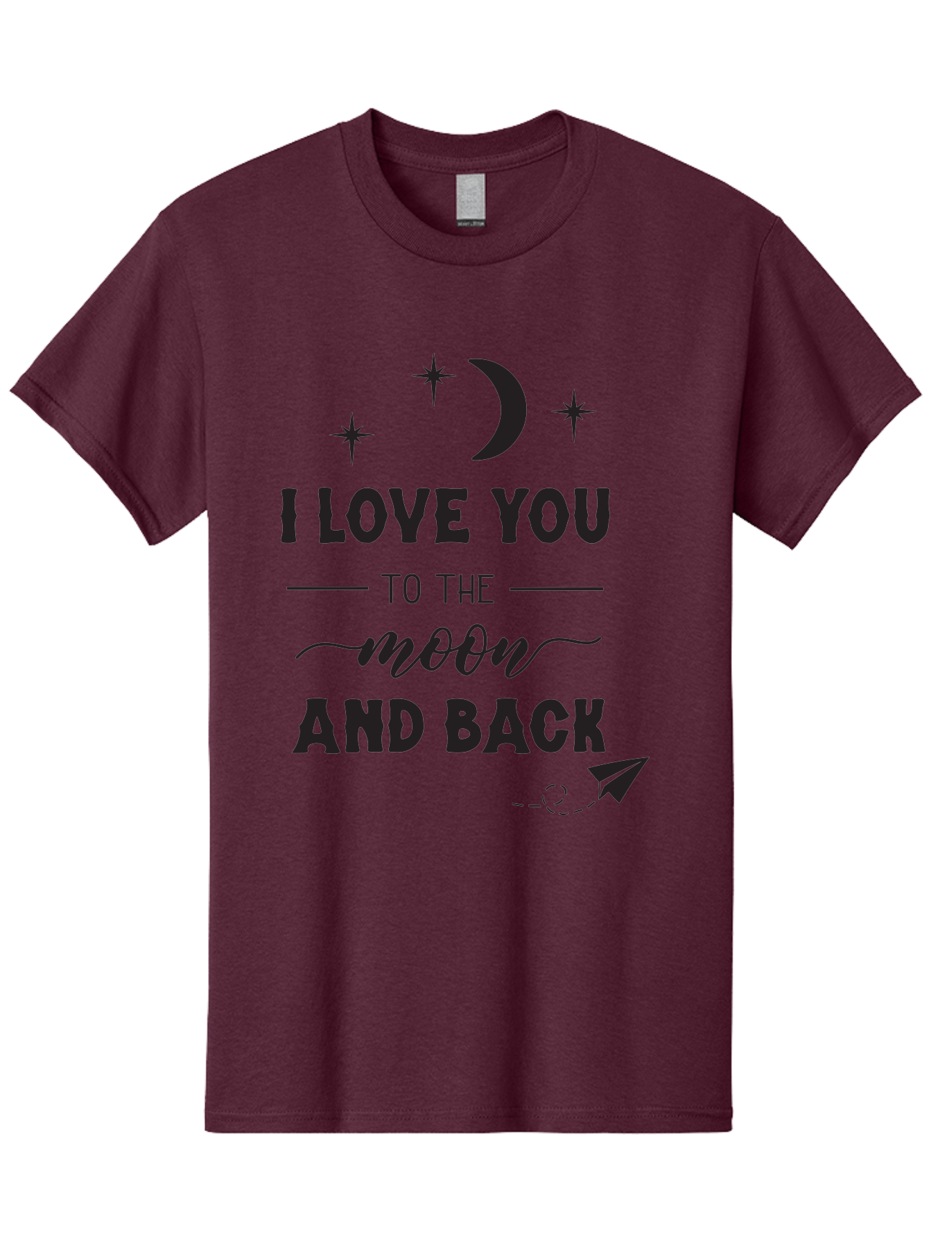 I-Love-You-To-The-Moon-And-Back Men'S Graphic Tee, 100% Cotton, Comfortable Casual Summer Wear, Machine Washable, Love Quote, Romantic Phrase, Moon And Stars, Celestial Theme, Sweet Sentiment, Heartfelt Expression, Loving Message, Aac858 15