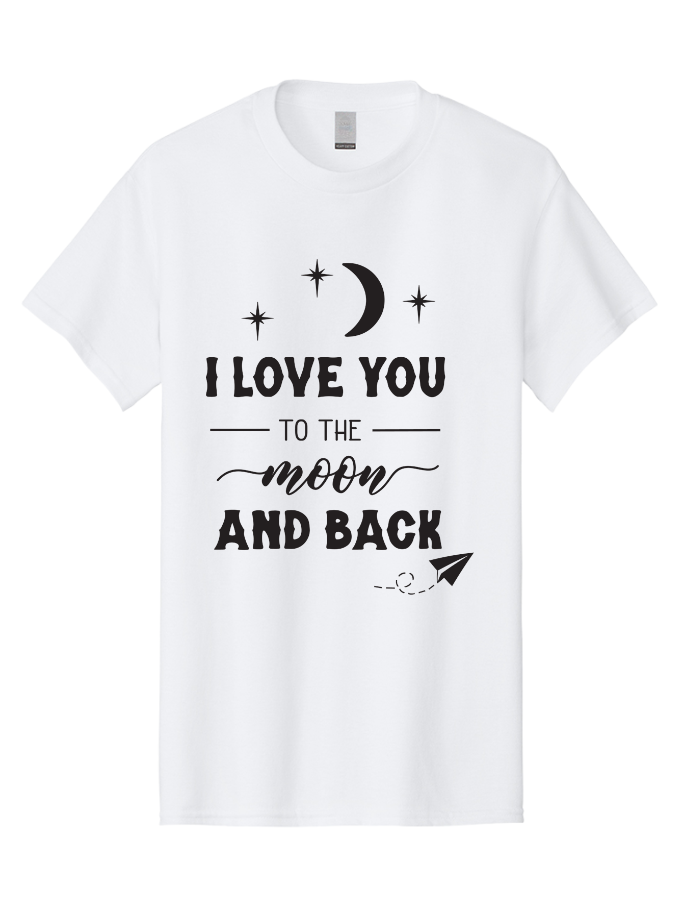 I-Love-You-To-The-Moon-And-Back Men'S Graphic Tee, 100% Cotton, Comfortable Casual Summer Wear, Machine Washable, Love Quote, Romantic Phrase, Moon And Stars, Celestial Theme, Sweet Sentiment, Heartfelt Expression, Loving Message, Aac858 29