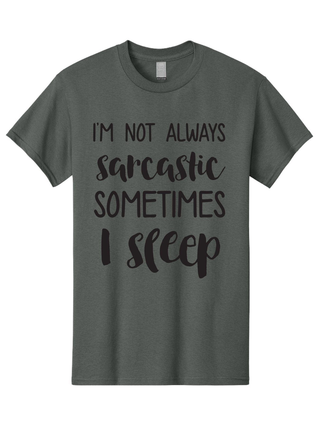 I-M-Not-Always-Sarcastic Men'S Graphic Tee, 100% Cotton, Comfortable Casual Summer Wear, Machine Washable, Funny Quote, Sarcastic Humor, Witty Saying, Humor Quote, Sleep Quote, Sassy Quote, Clever Phrase, Humorous Saying Aac864 7