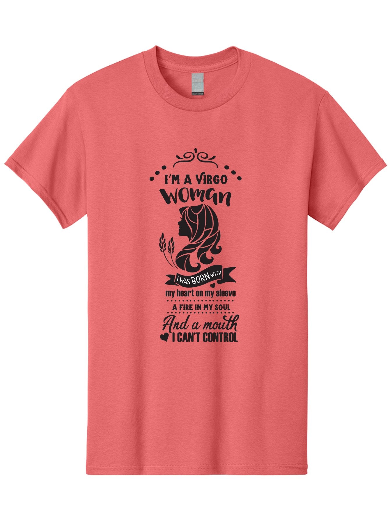 I-M-Virgo-Woman Men'S Graphic Tee, 100% Cotton, Comfortable Casual Summer Wear, Machine Washable, Virgo Woman, Astrological Sign, Zodiac Personality, Strong Female, Heart On Sleeve, Fire In Soul, Outspoken, Virgo Traits, Confident Woman, Aac869 8