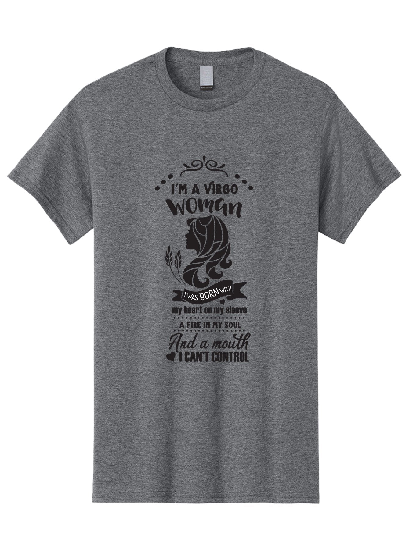 I-M-Virgo-Woman Men'S Graphic Tee, 100% Cotton, Comfortable Casual Summer Wear, Machine Washable, Virgo Woman, Astrological Sign, Zodiac Personality, Strong Female, Heart On Sleeve, Fire In Soul, Outspoken, Virgo Traits, Confident Woman, Aac869 14