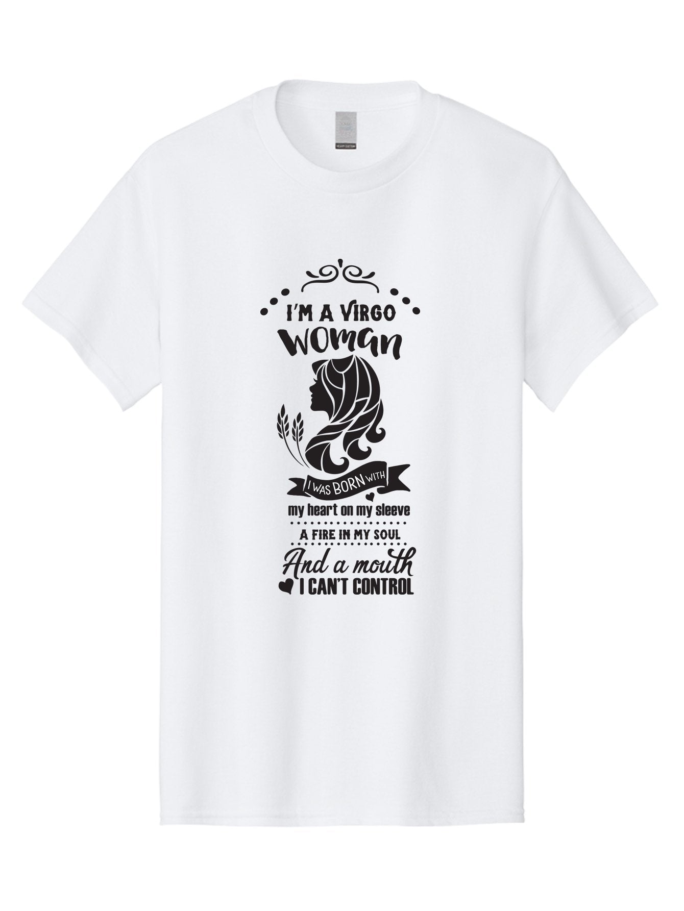 I-M-Virgo-Woman Men'S Graphic Tee, 100% Cotton, Comfortable Casual Summer Wear, Machine Washable, Virgo Woman, Astrological Sign, Zodiac Personality, Strong Female, Heart On Sleeve, Fire In Soul, Outspoken, Virgo Traits, Confident Woman, Aac869 5
