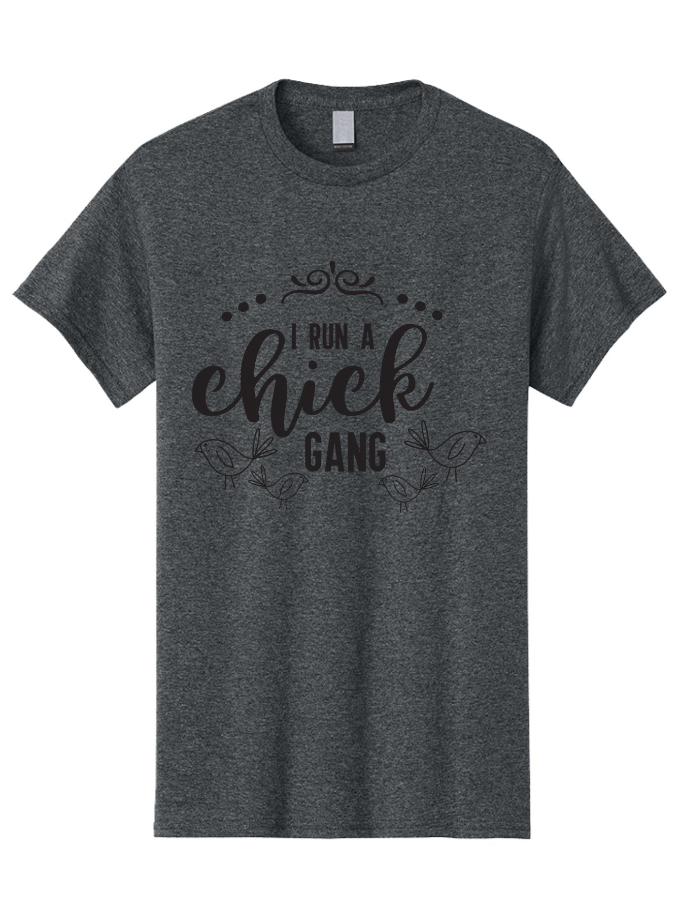 I-Run-A-Chick-Gang Men'S Graphic Tee, 100% Cotton, Comfortable Casual Summer Wear, Machine Washable, Funny Chicken Sayings, Cute Bird Quotes, Humorous Farm Phrases, Trendy Chicken Graphics, Farm Humor, Chicken Lover Gifts, Poultry Puns Aac875 10