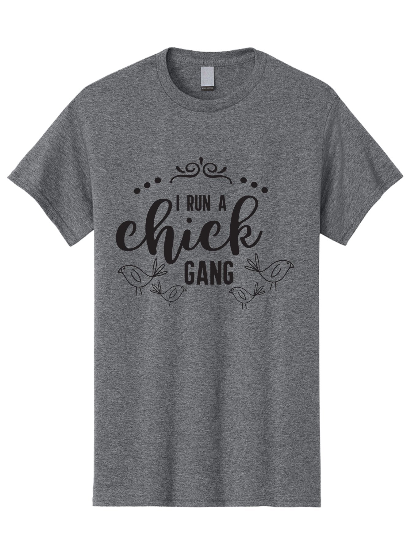 I-Run-A-Chick-Gang Men'S Graphic Tee, 100% Cotton, Comfortable Casual Summer Wear, Machine Washable, Funny Chicken Sayings, Cute Bird Quotes, Humorous Farm Phrases, Trendy Chicken Graphics, Farm Humor, Chicken Lover Gifts, Poultry Puns Aac875 15