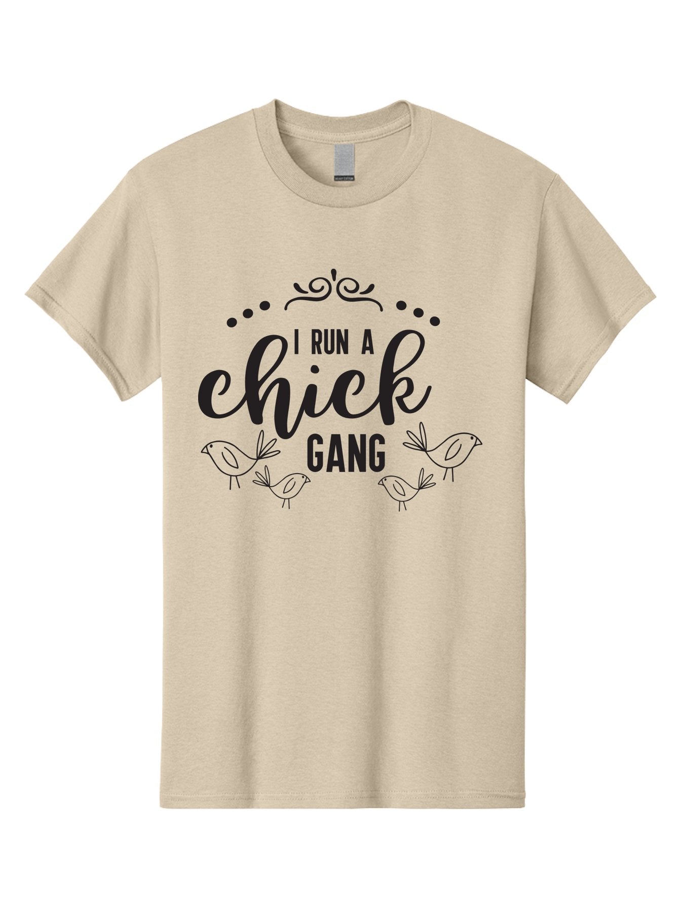 I-Run-A-Chick-Gang Men'S Graphic Tee, 100% Cotton, Comfortable Casual Summer Wear, Machine Washable, Funny Chicken Sayings, Cute Bird Quotes, Humorous Farm Phrases, Trendy Chicken Graphics, Farm Humor, Chicken Lover Gifts, Poultry Puns Aac875 12