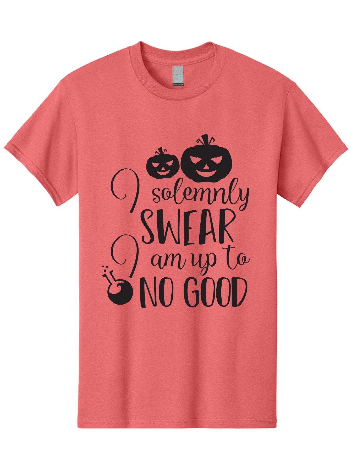 I-Solemnly-Swear Men'S Graphic Tee, 100% Cotton, Comfortable Casual Summer Wear, Machine Washable, Harry Potter Quote, Spooky Pumpkins, Halloween Theme, Bold Typography, Quirky Design, Magical Atmosphere, Halloween Decorations, Funny Quote Aac877 12
