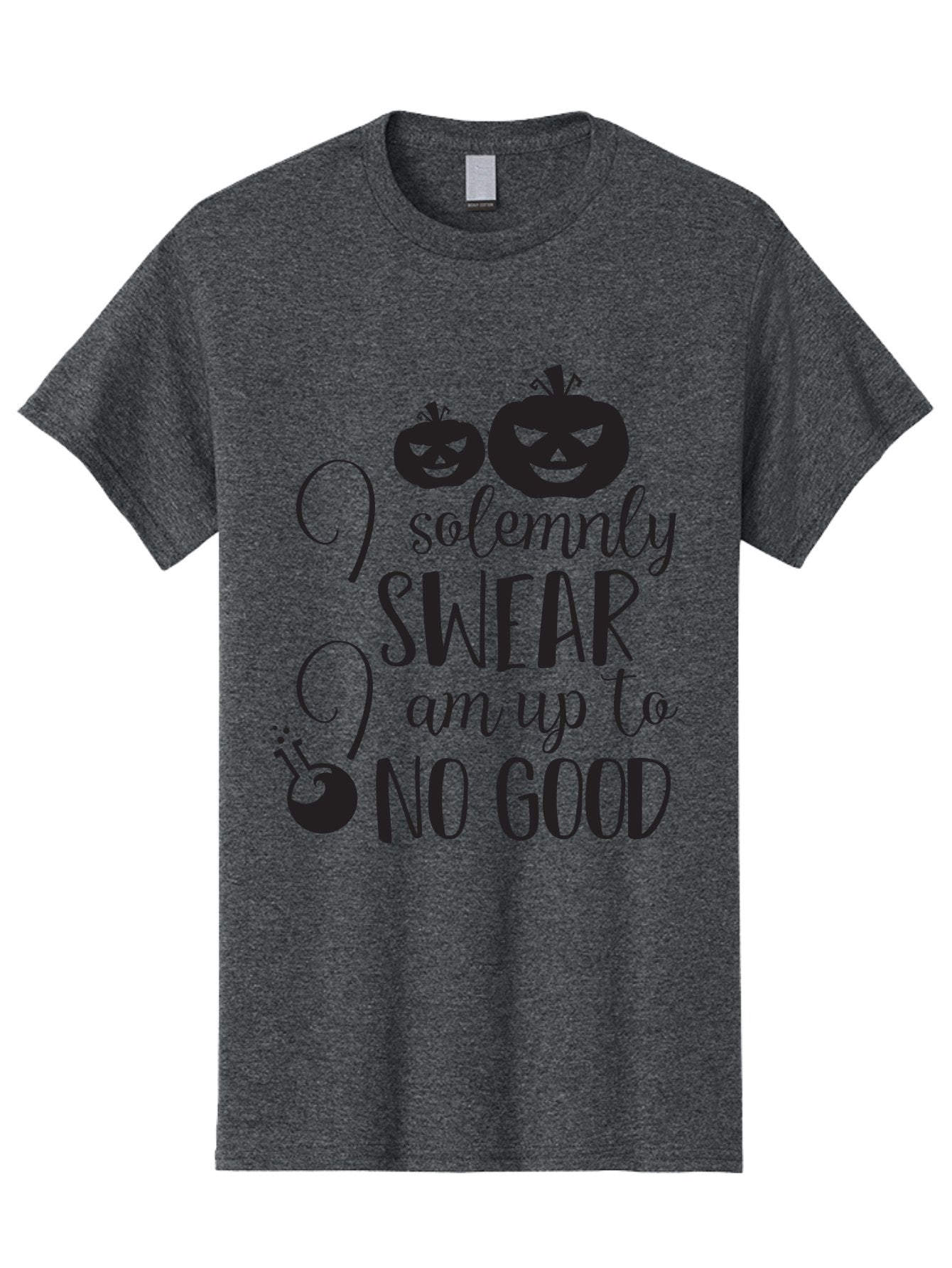 I-Solemnly-Swear Men'S Graphic Tee, 100% Cotton, Comfortable Casual Summer Wear, Machine Washable, Harry Potter Quote, Spooky Pumpkins, Halloween Theme, Bold Typography, Quirky Design, Magical Atmosphere, Halloween Decorations, Funny Quote Aac877 9