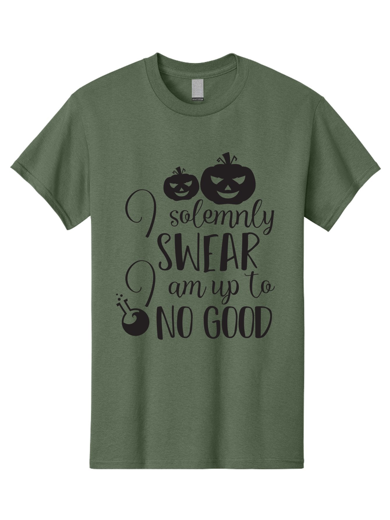 I-Solemnly-Swear Men'S Graphic Tee, 100% Cotton, Comfortable Casual Summer Wear, Machine Washable, Harry Potter Quote, Spooky Pumpkins, Halloween Theme, Bold Typography, Quirky Design, Magical Atmosphere, Halloween Decorations, Funny Quote Aac877 10