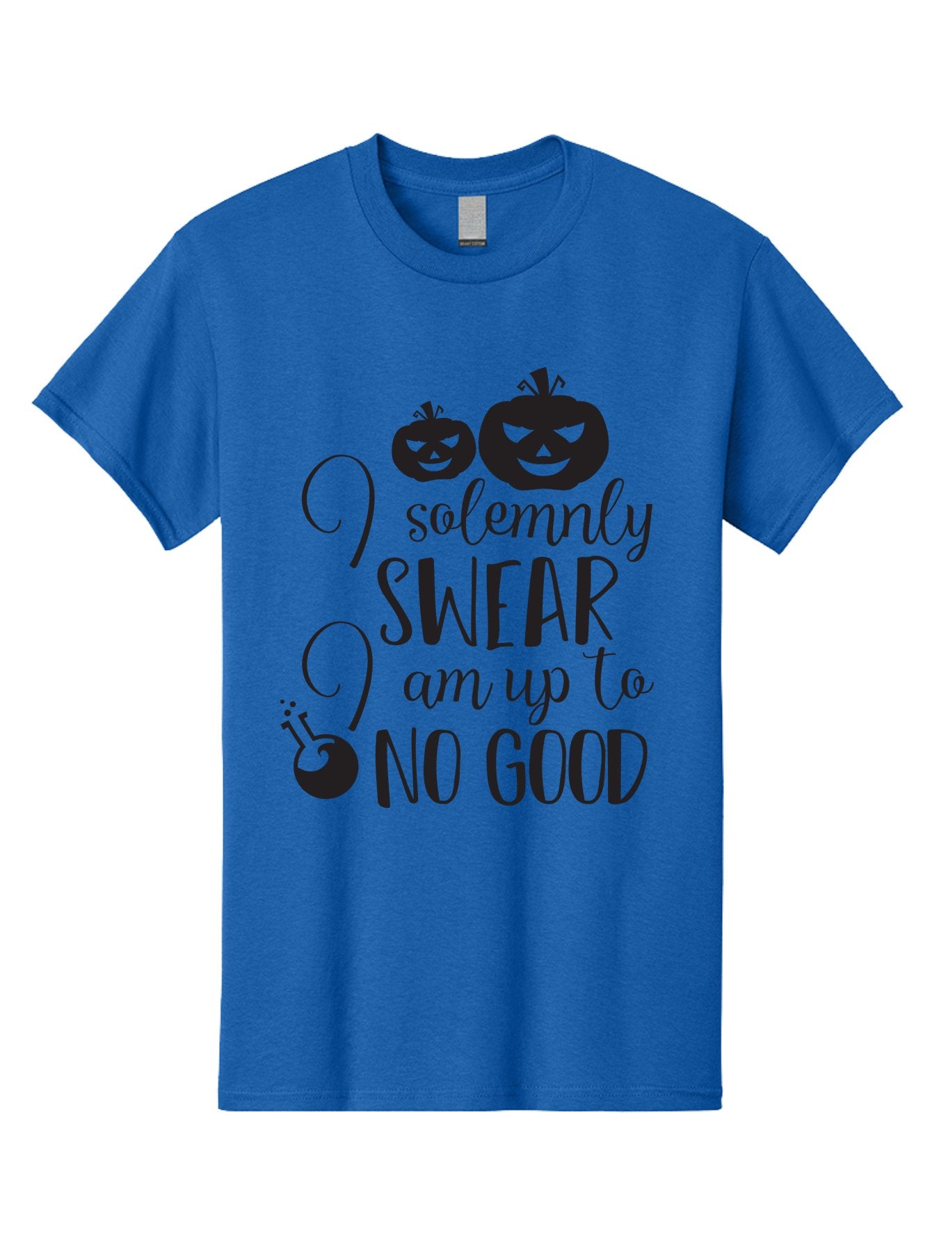 I-Solemnly-Swear Men'S Graphic Tee, 100% Cotton, Comfortable Casual Summer Wear, Machine Washable, Harry Potter Quote, Spooky Pumpkins, Halloween Theme, Bold Typography, Quirky Design, Magical Atmosphere, Halloween Decorations, Funny Quote Aac877 14