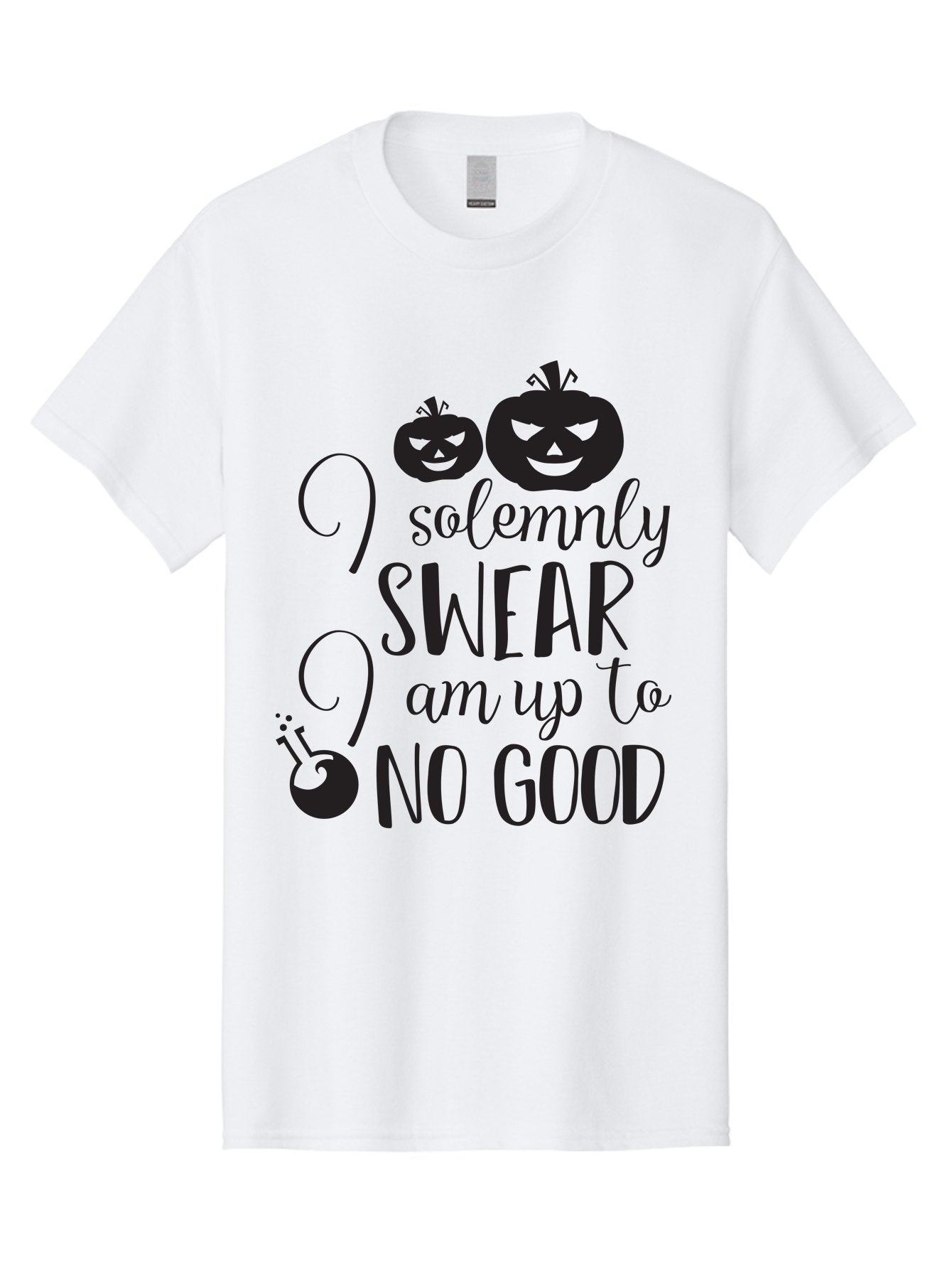 I-Solemnly-Swear Men'S Graphic Tee, 100% Cotton, Comfortable Casual Summer Wear, Machine Washable, Harry Potter Quote, Spooky Pumpkins, Halloween Theme, Bold Typography, Quirky Design, Magical Atmosphere, Halloween Decorations, Funny Quote Aac877 6