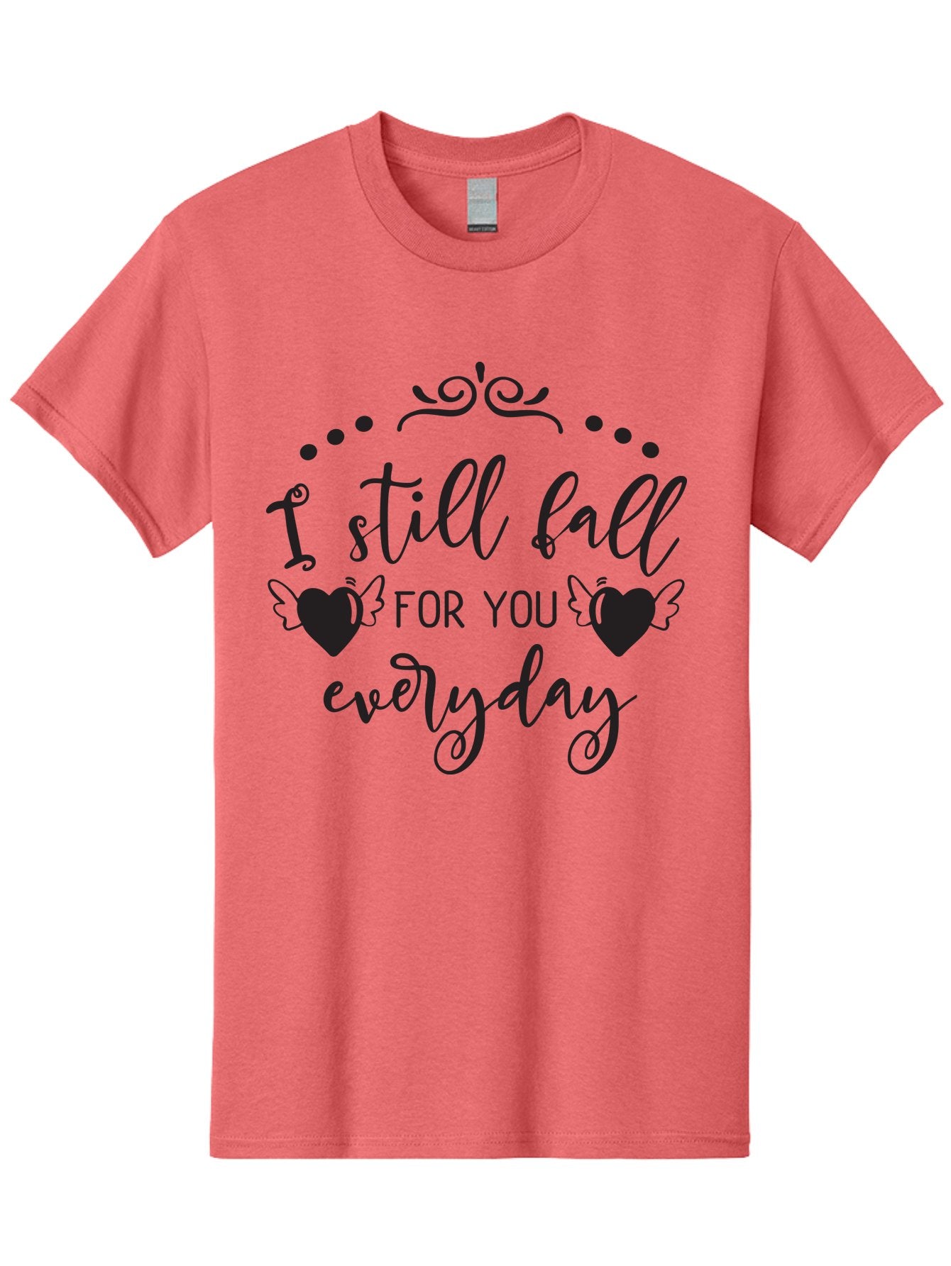 I-Still-Fall-For-You-Everyday Men'S Graphic Tee, 100% Cotton, Comfortable Casual Summer Wear, Machine Washable, Love Quote, Romantic Phrase, Heartwarming Words, Lovely Saying, I Still Fall For You Everyday, Sweet Sentiment, Lovely Hearts, Aac878 15