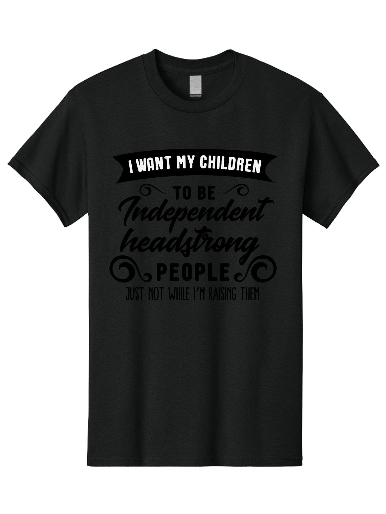 I-Want-My-Children Men'S Graphic Tee, 100% Cotton, Comfortable Casual Summer Wear, Machine Washable, Funny Parenting Quote, Humorous Saying, Parenting Humor, Raising Children, Independent Children, Headstrong Personality, Quirky Design Aac882 10