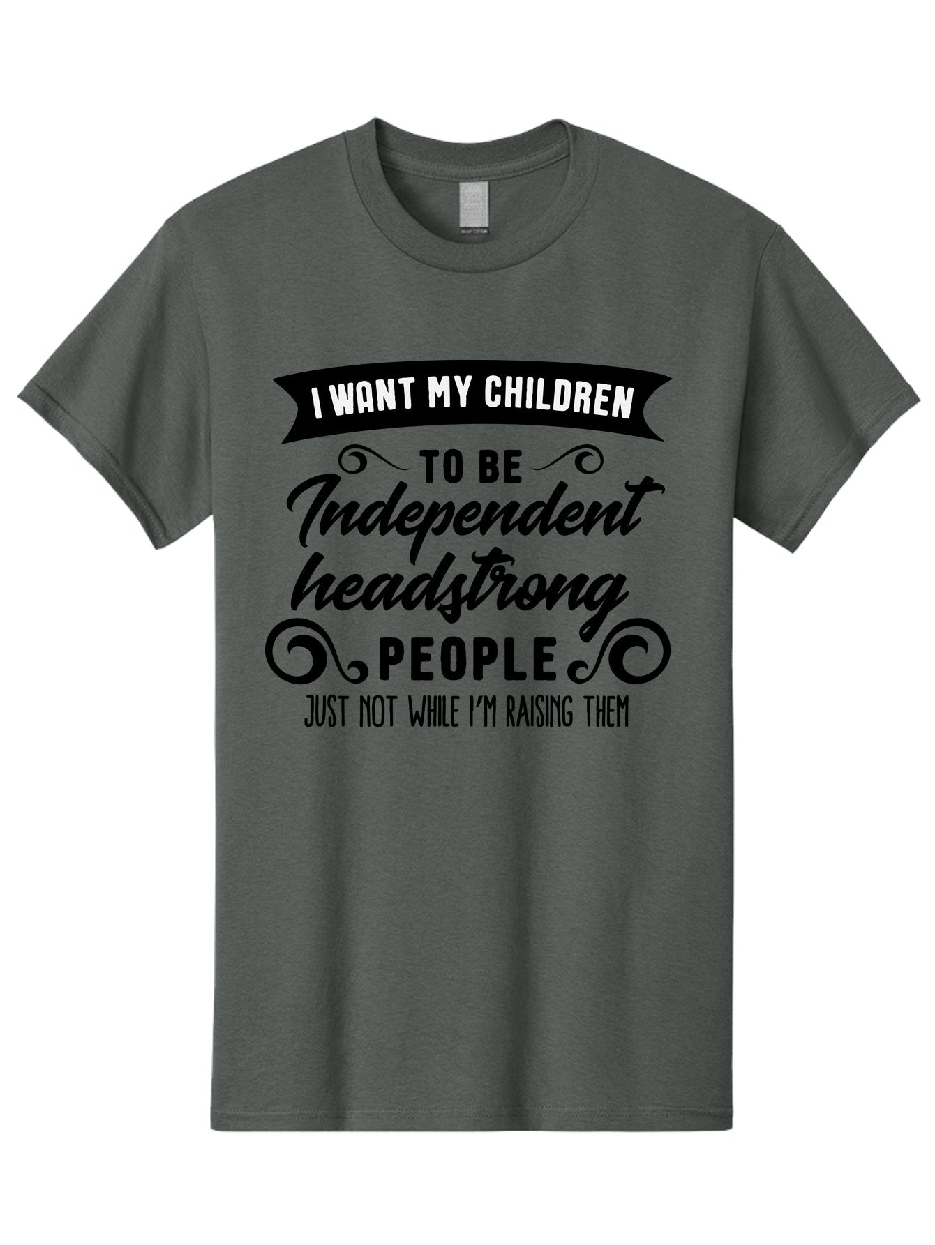 I-Want-My-Children Men'S Graphic Tee, 100% Cotton, Comfortable Casual Summer Wear, Machine Washable, Funny Parenting Quote, Humorous Saying, Parenting Humor, Raising Children, Independent Children, Headstrong Personality, Quirky Design Aac882 5