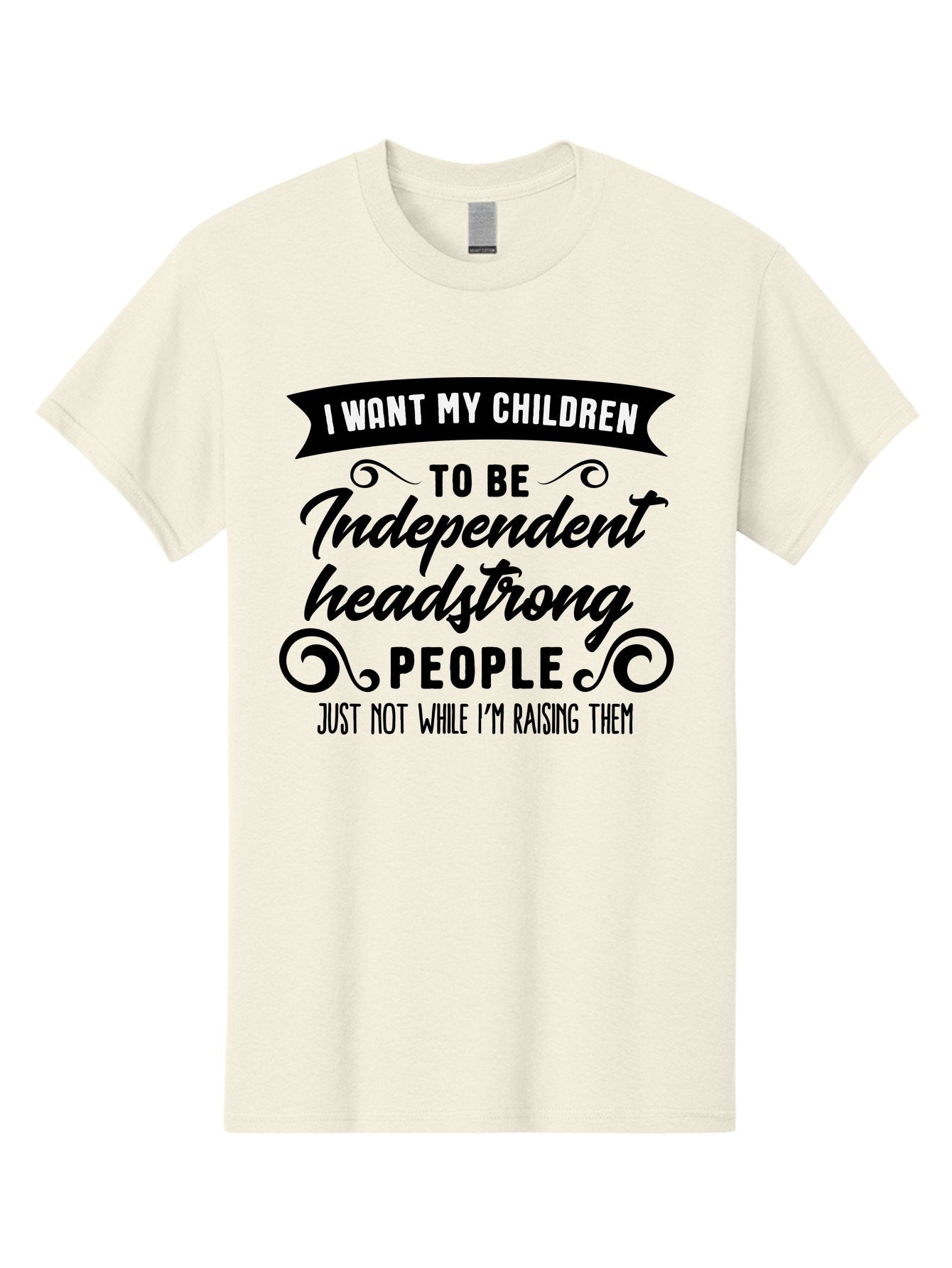I-Want-My-Children Men'S Graphic Tee, 100% Cotton, Comfortable Casual Summer Wear, Machine Washable, Funny Parenting Quote, Humorous Saying, Parenting Humor, Raising Children, Independent Children, Headstrong Personality, Quirky Design Aac882