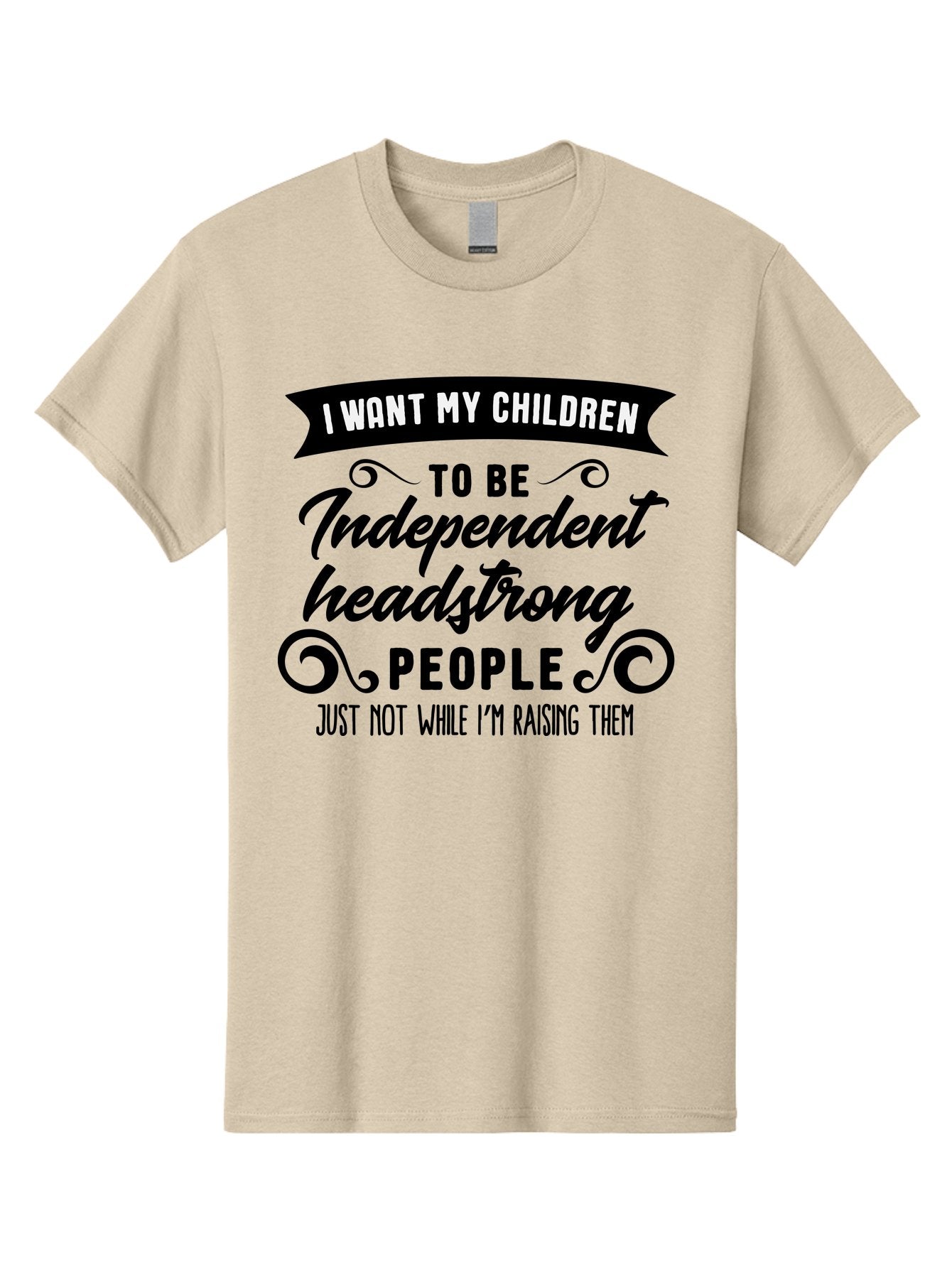 I-Want-My-Children Men'S Graphic Tee, 100% Cotton, Comfortable Casual Summer Wear, Machine Washable, Funny Parenting Quote, Humorous Saying, Parenting Humor, Raising Children, Independent Children, Headstrong Personality, Quirky Design Aac882 3