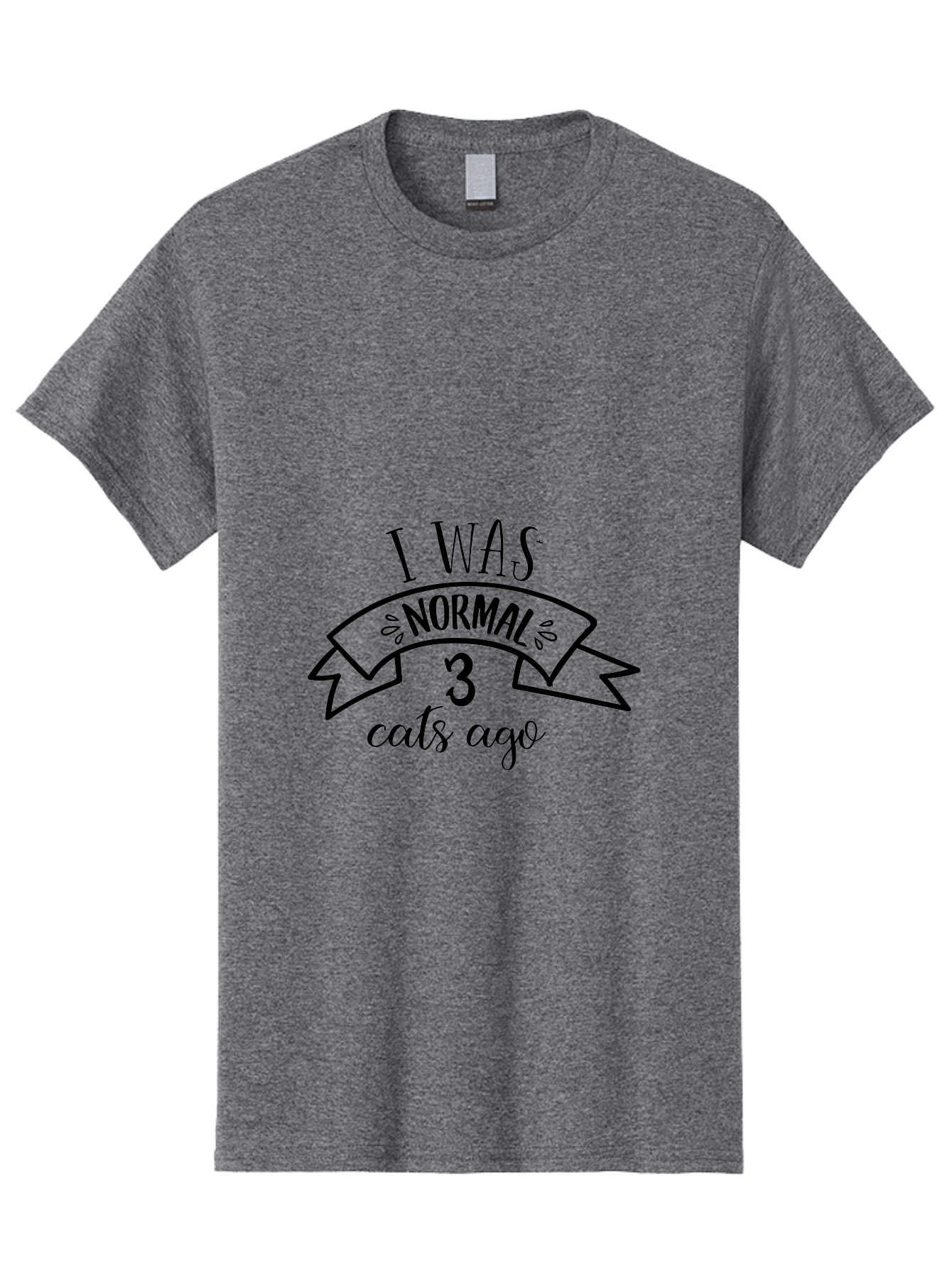 I-Was-Normal-3-Cats-Ago Men'S Graphic Tee, 100% Cotton, Comfortable Casual Summer Wear, Machine Washable, Funny Cat Quote, Cat Lover Humor, Cat Mom Joke, Cat Dad Pun, Whimsical Design, Playful Typography, Quirky Saying Aac884 15