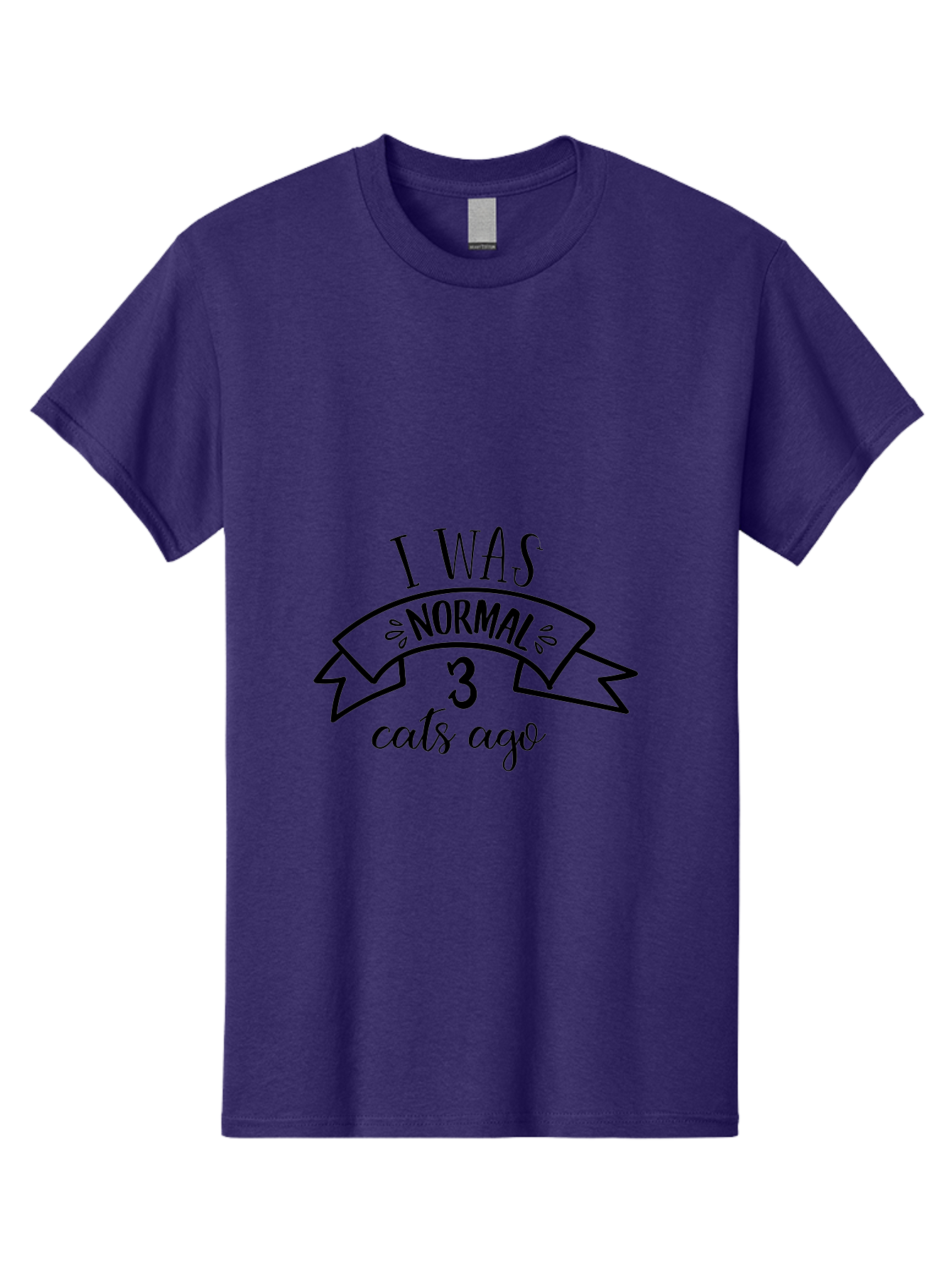 I-Was-Normal-3-Cats-Ago Men'S Graphic Tee, 100% Cotton, Comfortable Casual Summer Wear, Machine Washable, Funny Cat Quote, Cat Lover Humor, Cat Mom Joke, Cat Dad Pun, Whimsical Design, Playful Typography, Quirky Saying Aac884 25