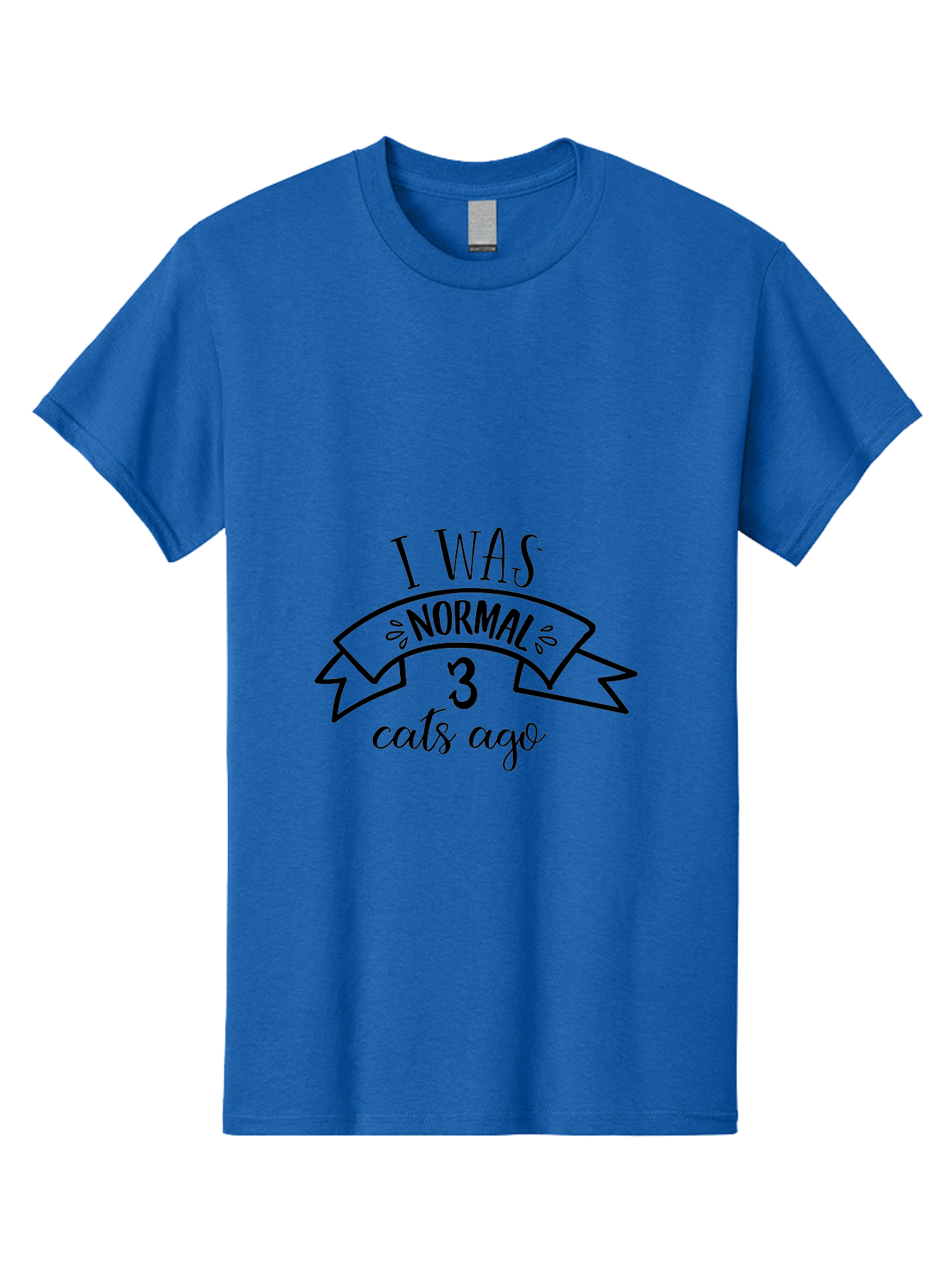 I-Was-Normal-3-Cats-Ago Men'S Graphic Tee, 100% Cotton, Comfortable Casual Summer Wear, Machine Washable, Funny Cat Quote, Cat Lover Humor, Cat Mom Joke, Cat Dad Pun, Whimsical Design, Playful Typography, Quirky Saying Aac884 23