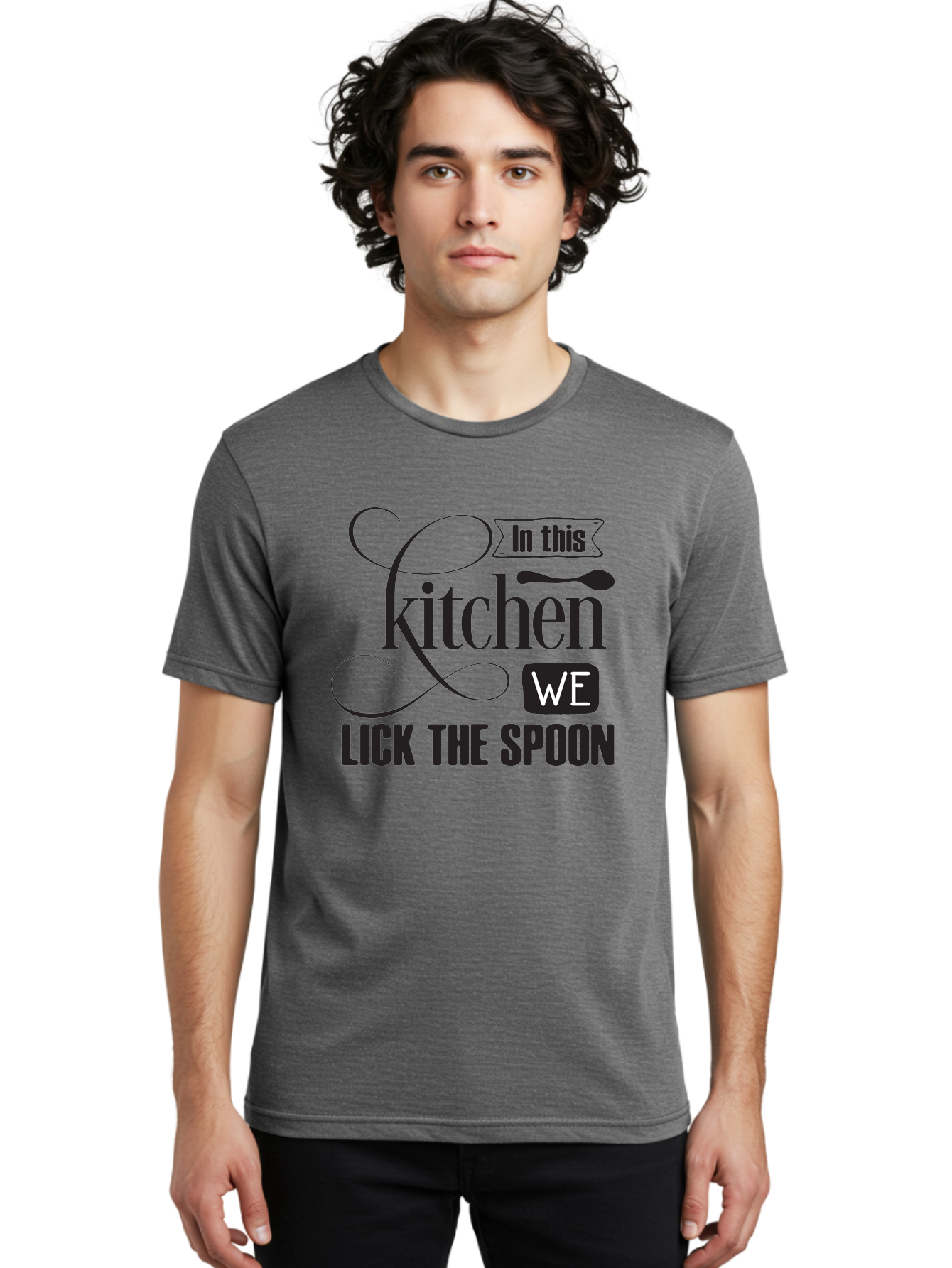 In-This-Kitchen-We-Lick-The-Spoon Men'S Graphic Tee, 100% Cotton, Comfortable Casual Summer Wear, Machine Washable, Kitchen Decor, Cooking Quotes, Culinary Inspiration, Cooking Humor, Kitchen Signs, Foodie Gifts, Lick The Spoon, Aac896 14