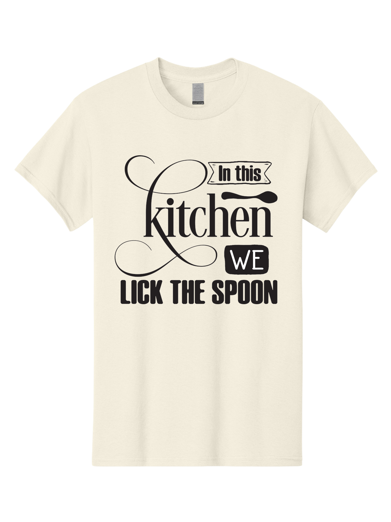 In-This-Kitchen-We-Lick-The-Spoon Men'S Graphic Tee, 100% Cotton, Comfortable Casual Summer Wear, Machine Washable, Kitchen Decor, Cooking Quotes, Culinary Inspiration, Cooking Humor, Kitchen Signs, Foodie Gifts, Lick The Spoon, Aac896 15