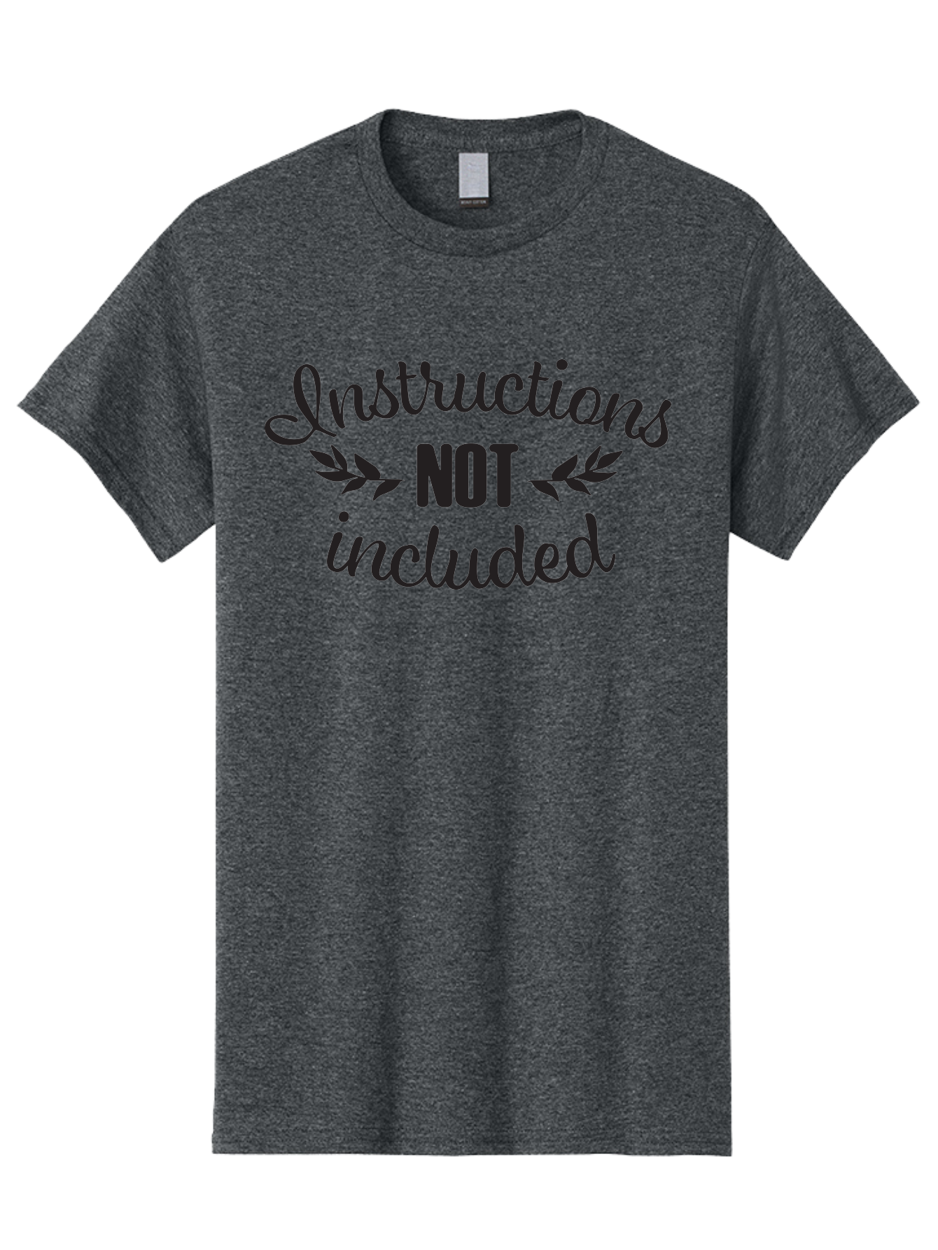Instructions-Not-Included Men'S Graphic Tee, 100% Cotton, Comfortable Casual Summer Wear, Machine Washable, Funny Quotes, Sarcastic Humor, Witty Sayings, Playful Graphics, Bold Typography, Leaf Design, Humorous Phrases Aac897 15