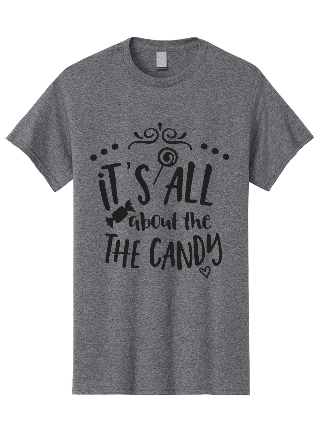 It-S-All-About-The-Candy Men'S Graphic Tee, 100% Cotton, Comfortable Casual Summer Wear, Machine Washable, Candy Quote, Sweet Treats, Lollipop Graphic, Candy Theme, Dessert Lover, Sweet Tooth, Candy Design, Whimsical Font, Decorative Swirls, Aac899 15