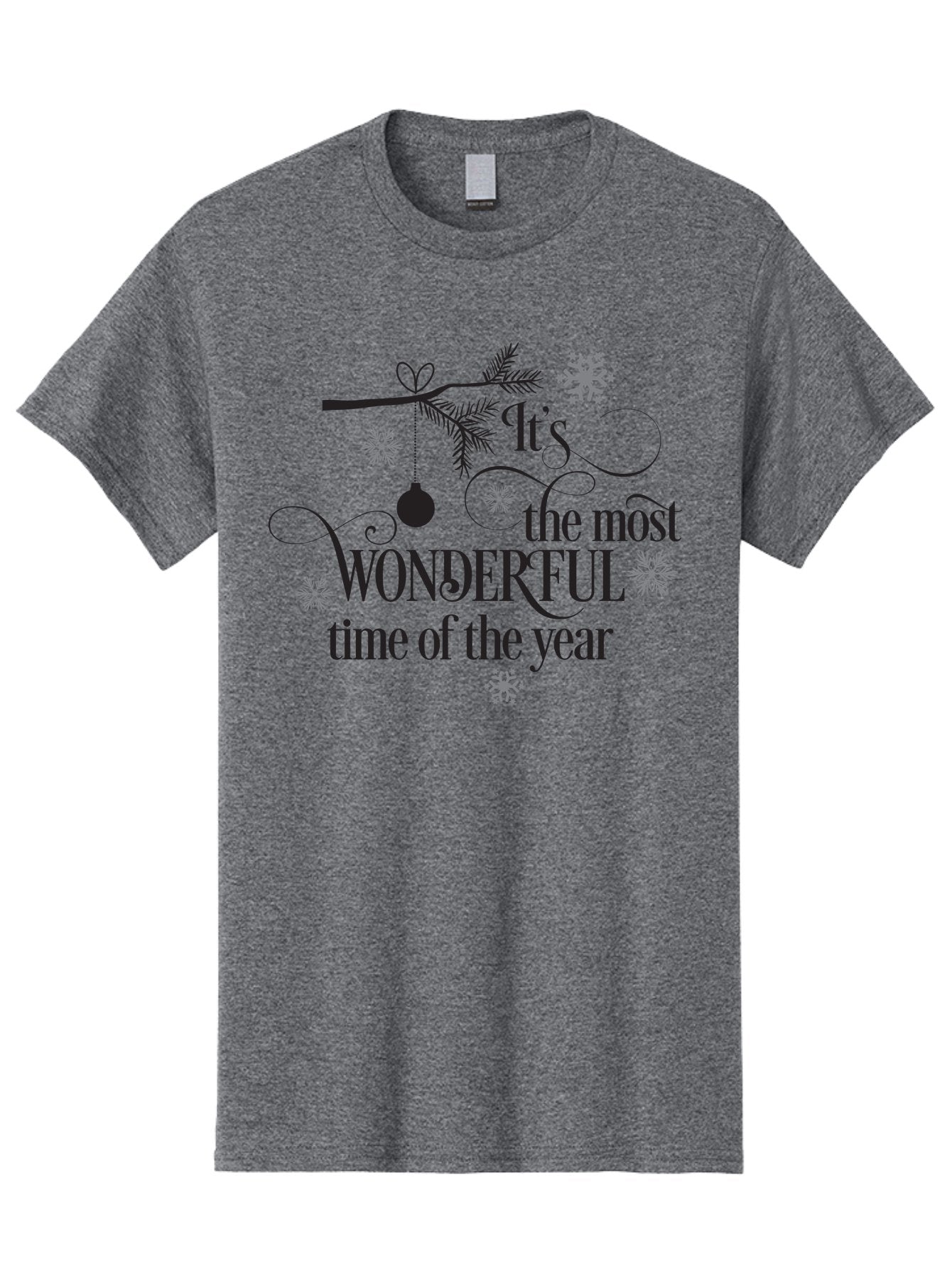 It-S-The-Most-Wonderful-Time-Of-The-Year Men'S Graphic Tee, 100% Cotton, Comfortable Casual Summer Wear, Machine Washable, Christmas Message, Holiday Greeting, Festive Quote, Winter Season, Joyful Atmosphere, Decorative Elements, Aac901 10