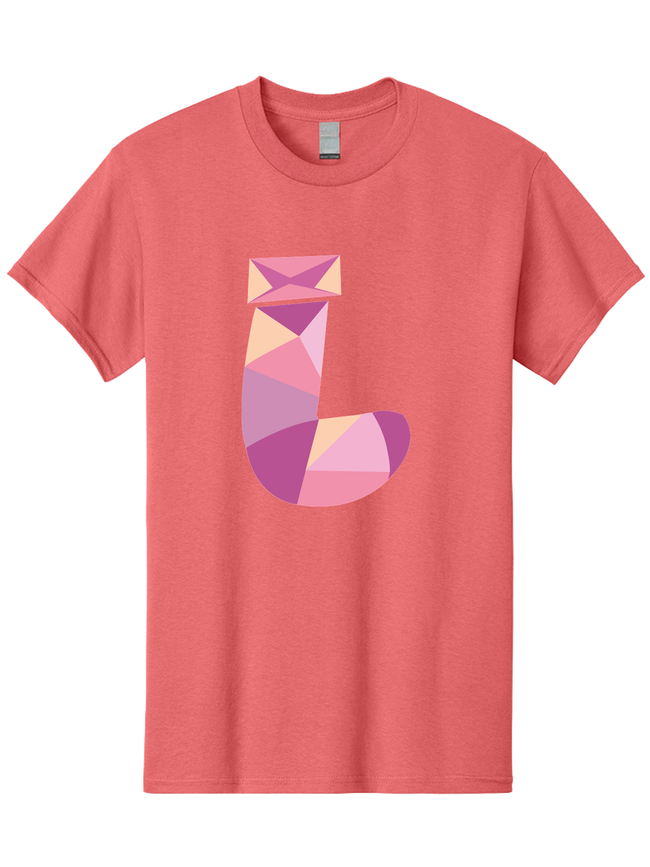 J-1 Men'S Graphic Tee, 100% Cotton, Comfortable Casual Summer Wear, Machine Washable, Geometric Shapes, Abstract Art, Letterform, Typography, Pastel Colors, Pink Hues, Purple Tones, Modern Design, Creative Expression, Artistic Style Aac904 29