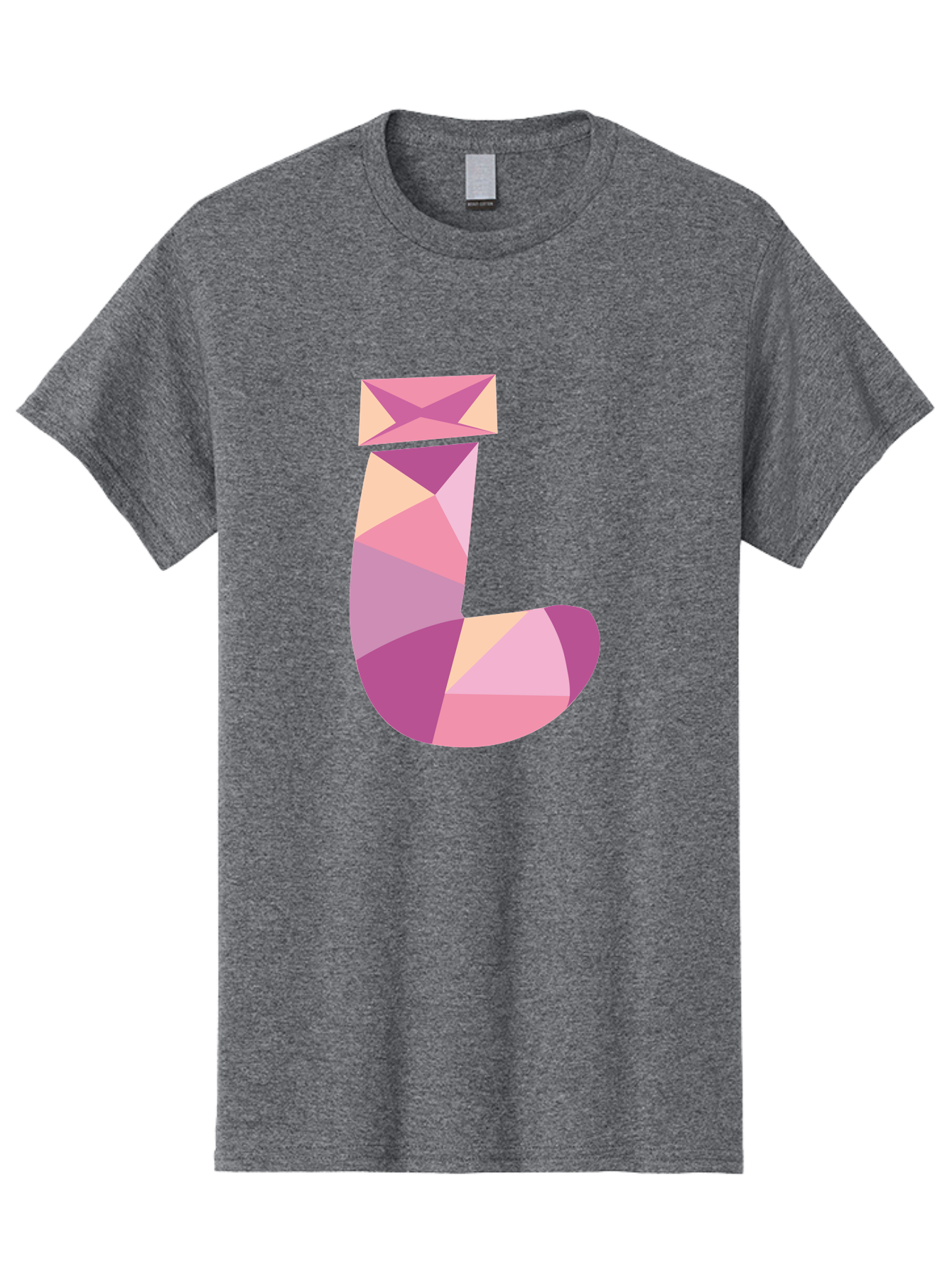 J-1 Men'S Graphic Tee, 100% Cotton, Comfortable Casual Summer Wear, Machine Washable, Geometric Shapes, Abstract Art, Letterform, Typography, Pastel Colors, Pink Hues, Purple Tones, Modern Design, Creative Expression, Artistic Style Aac904 21