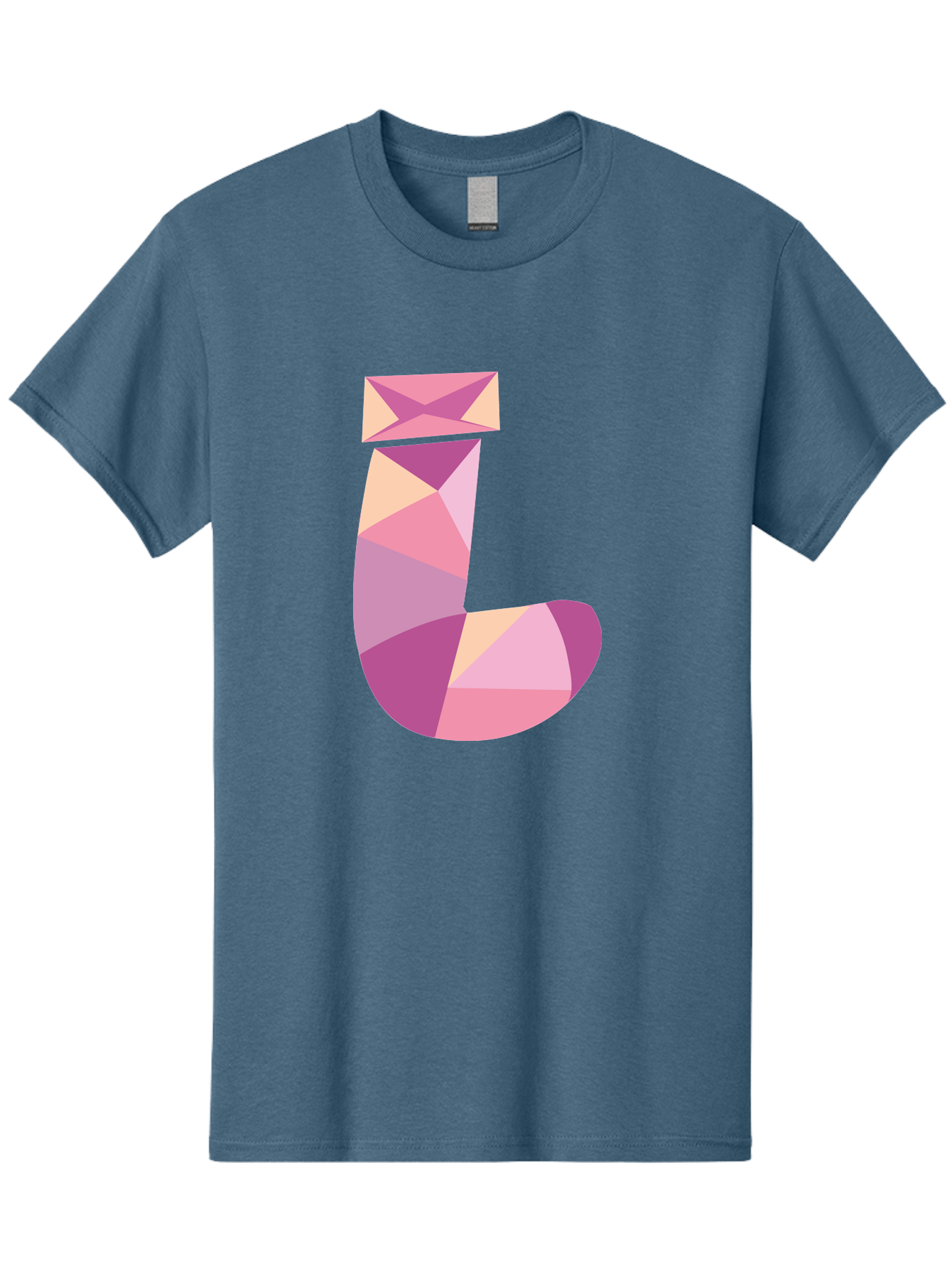J-1 Men'S Graphic Tee, 100% Cotton, Comfortable Casual Summer Wear, Machine Washable, Geometric Shapes, Abstract Art, Letterform, Typography, Pastel Colors, Pink Hues, Purple Tones, Modern Design, Creative Expression, Artistic Style Aac904 9