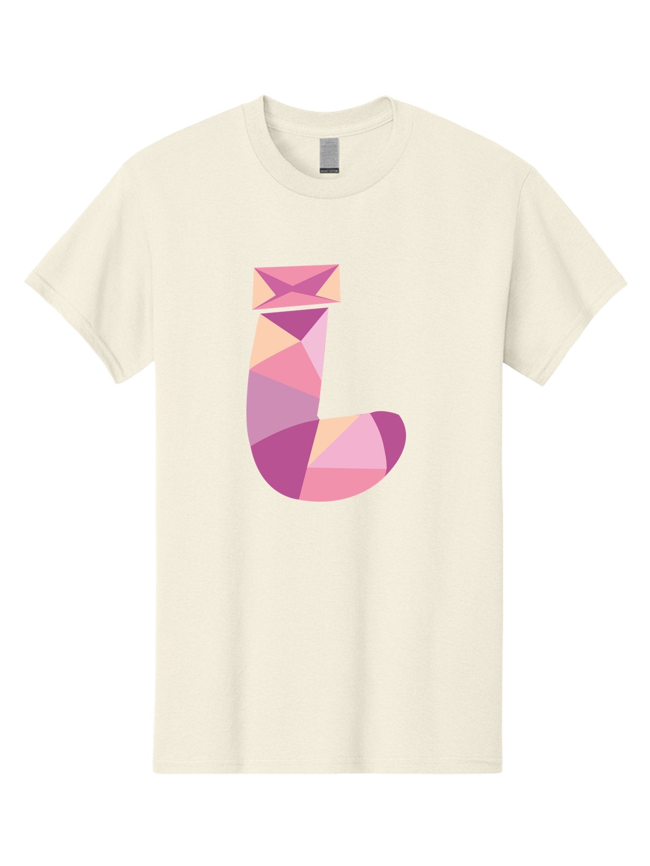 J-1 Men'S Graphic Tee, 100% Cotton, Comfortable Casual Summer Wear, Machine Washable, Geometric Shapes, Abstract Art, Letterform, Typography, Pastel Colors, Pink Hues, Purple Tones, Modern Design, Creative Expression, Artistic Style Aac904 5