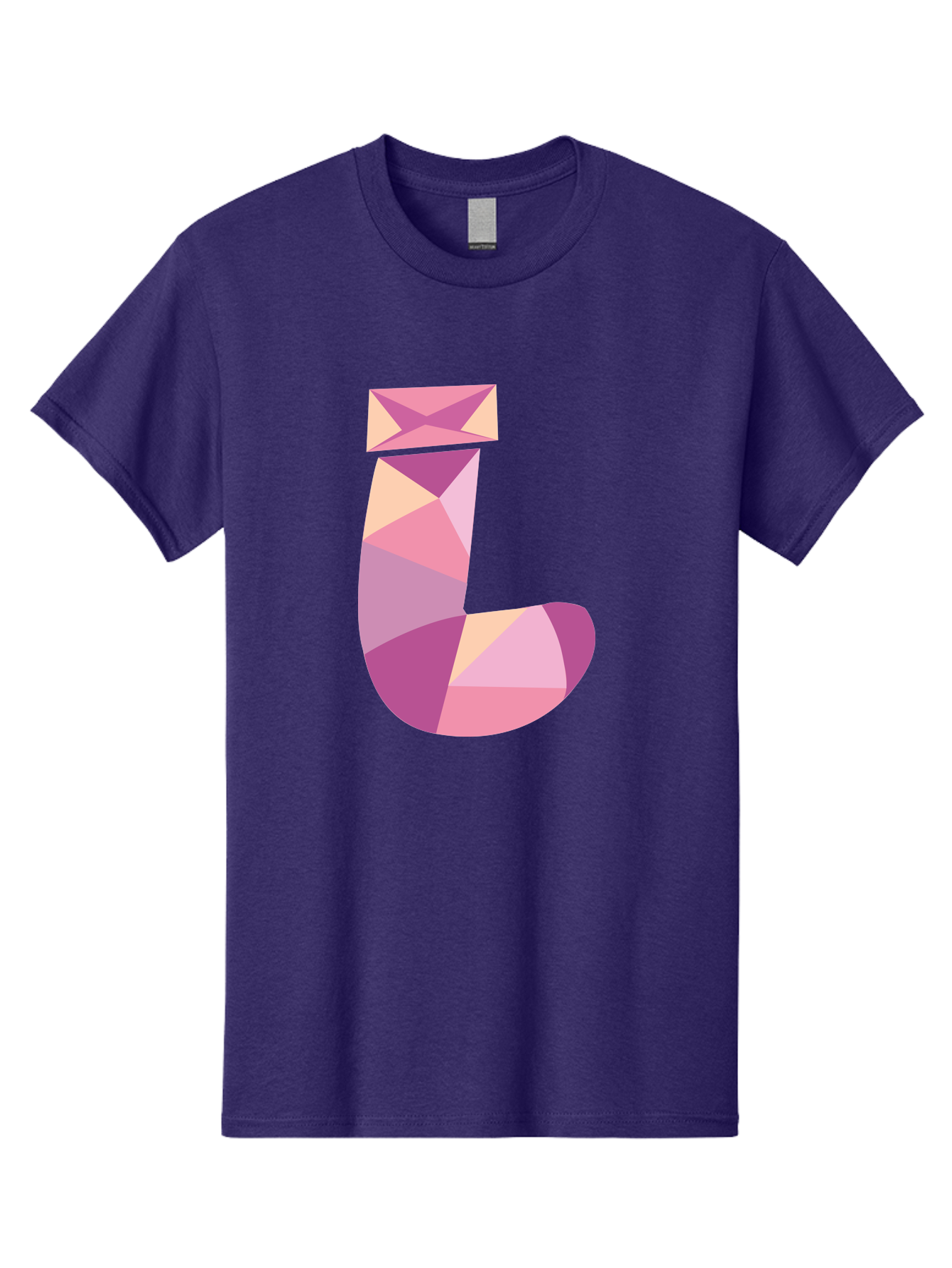 J-1 Men'S Graphic Tee, 100% Cotton, Comfortable Casual Summer Wear, Machine Washable, Geometric Shapes, Abstract Art, Letterform, Typography, Pastel Colors, Pink Hues, Purple Tones, Modern Design, Creative Expression, Artistic Style Aac904 17
