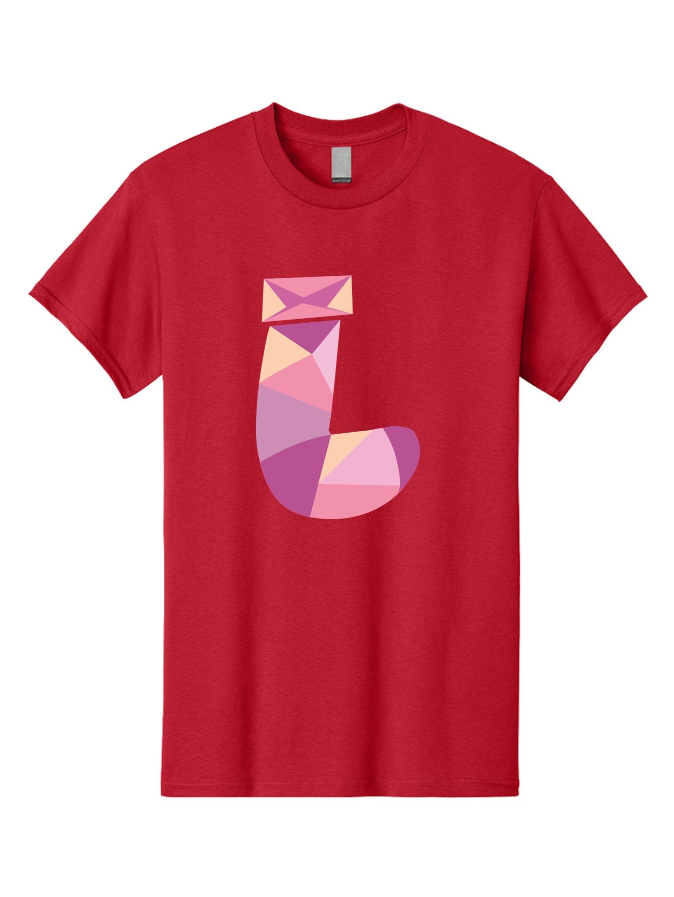 J-1 Men'S Graphic Tee, 100% Cotton, Comfortable Casual Summer Wear, Machine Washable, Geometric Shapes, Abstract Art, Letterform, Typography, Pastel Colors, Pink Hues, Purple Tones, Modern Design, Creative Expression, Artistic Style Aac904 7
