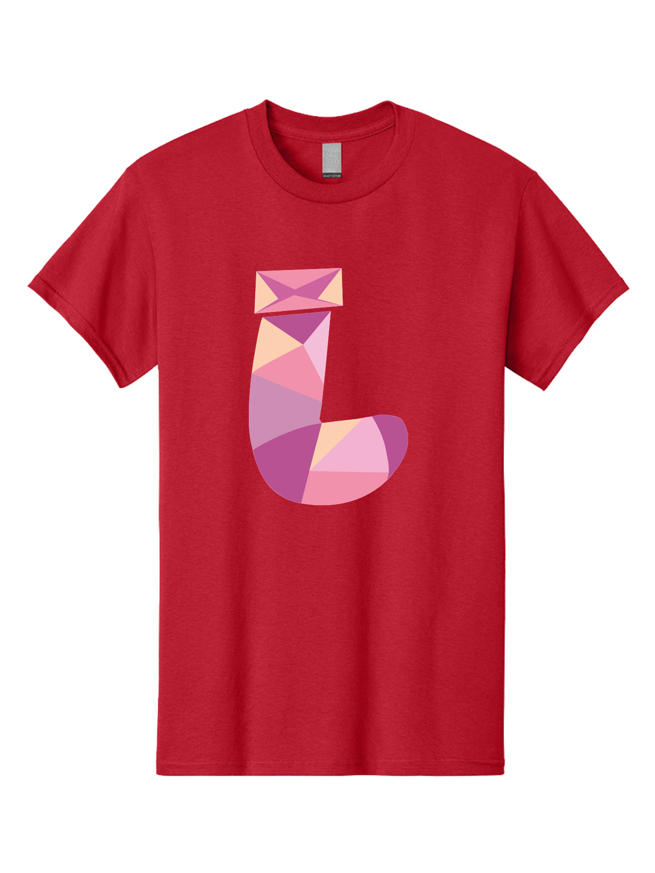 J-1 Men'S Graphic Tee, 100% Cotton, Comfortable Casual Summer Wear, Machine Washable, Geometric Shapes, Abstract Art, Letterform, Typography, Pastel Colors, Pink Hues, Purple Tones, Modern Design, Creative Expression, Artistic Style Aac904 25