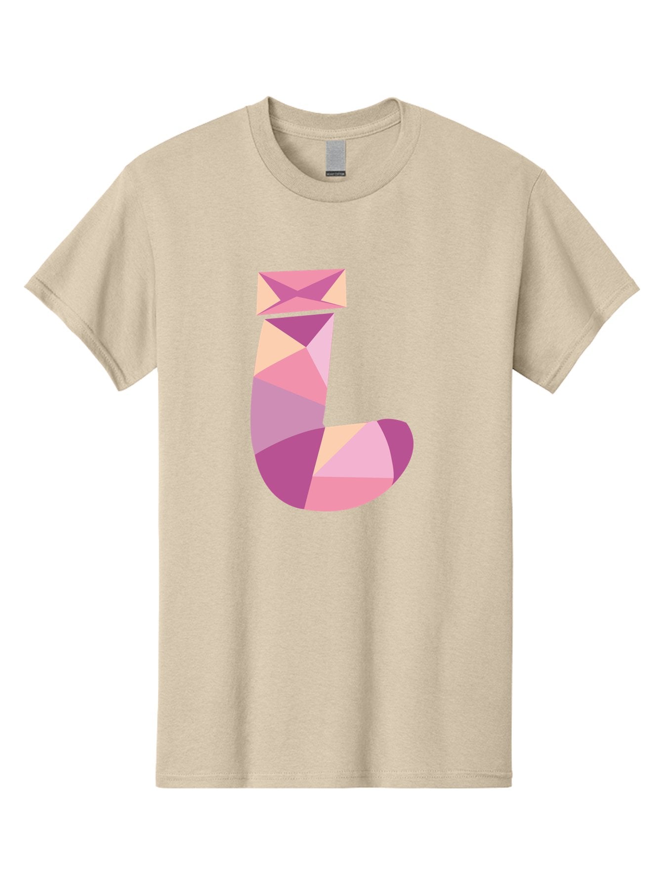 J-1 Men'S Graphic Tee, 100% Cotton, Comfortable Casual Summer Wear, Machine Washable, Geometric Shapes, Abstract Art, Letterform, Typography, Pastel Colors, Pink Hues, Purple Tones, Modern Design, Creative Expression, Artistic Style Aac904 15