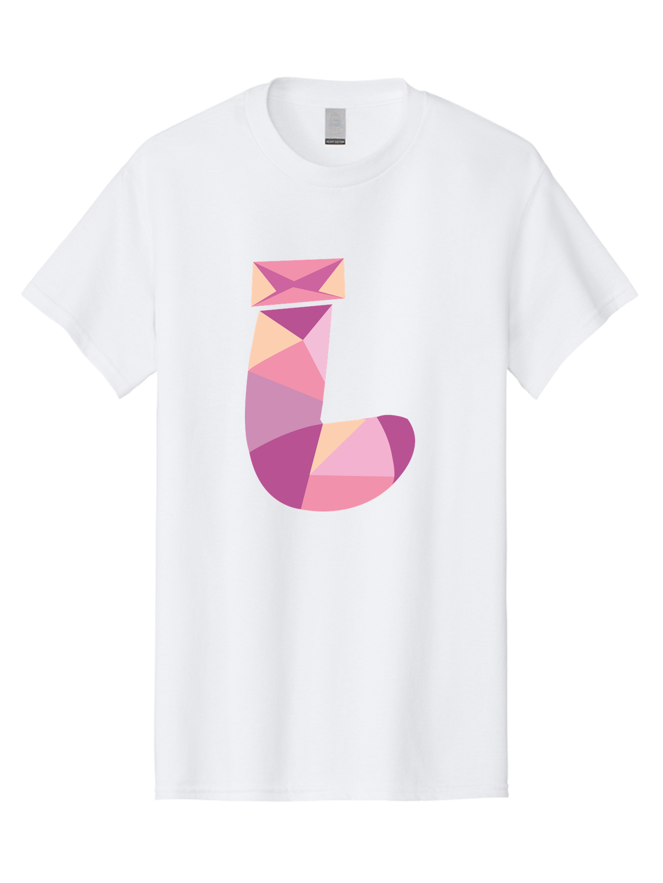 J-1 Men'S Graphic Tee, 100% Cotton, Comfortable Casual Summer Wear, Machine Washable, Geometric Shapes, Abstract Art, Letterform, Typography, Pastel Colors, Pink Hues, Purple Tones, Modern Design, Creative Expression, Artistic Style Aac904 3