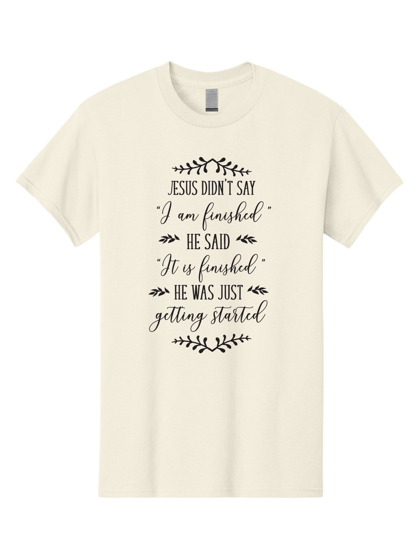 Jesus-Didn-T-Say Men'S Graphic Tee, 100% Cotton, Comfortable Casual Summer Wear, Machine Washable, Jesus Quote, Inspirational Quote, Christian Quote, Faith Motivation, Biblical Scripture, Spiritual Growth, Black Text On Green Background, Aac908 23