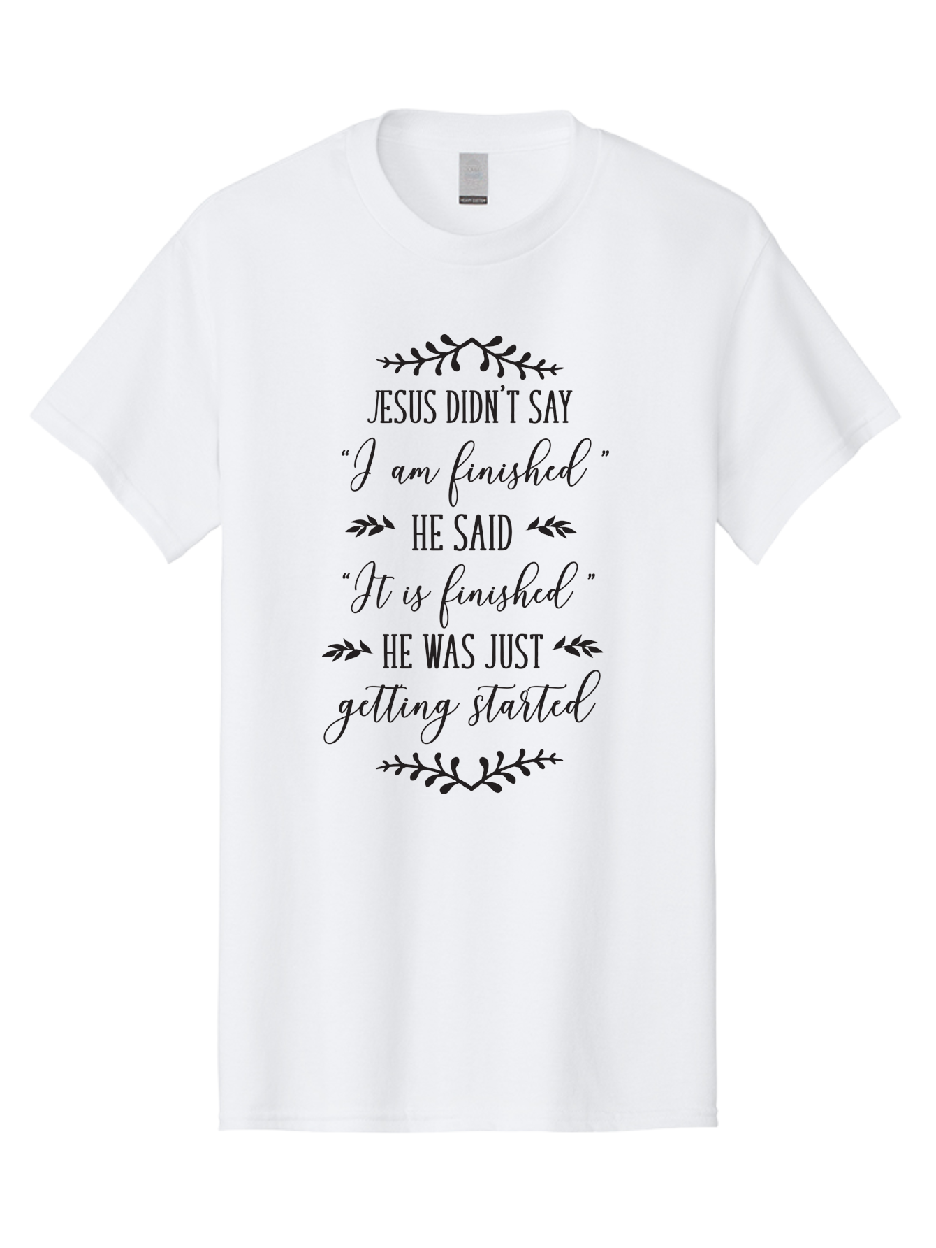 Jesus-Didn-T-Say Men'S Graphic Tee, 100% Cotton, Comfortable Casual Summer Wear, Machine Washable, Jesus Quote, Inspirational Quote, Christian Quote, Faith Motivation, Biblical Scripture, Spiritual Growth, Black Text On Green Background, Aac908 27