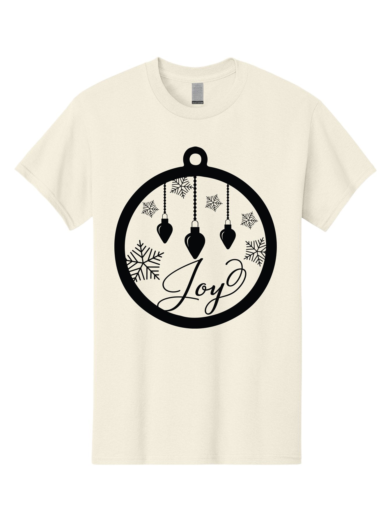 Joy-Ornament Men'S Graphic Tee, 100% Cotton, Comfortable Casual Summer Wear, Machine Washable, Christmas Ornaments, Hanging Decorations, Snowflakes, Festive Atmosphere, Joyful Feelings, Holiday Cheer, Winter Wonderland, Christmas Joy Aac910 15