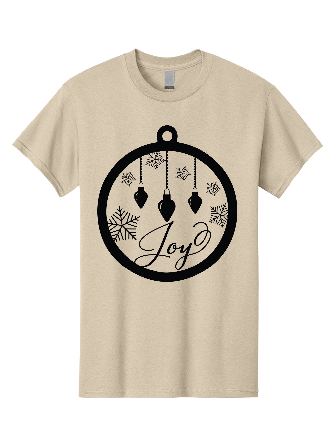 Joy-Ornament Men'S Graphic Tee, 100% Cotton, Comfortable Casual Summer Wear, Machine Washable, Christmas Ornaments, Hanging Decorations, Snowflakes, Festive Atmosphere, Joyful Feelings, Holiday Cheer, Winter Wonderland, Christmas Joy Aac910 13